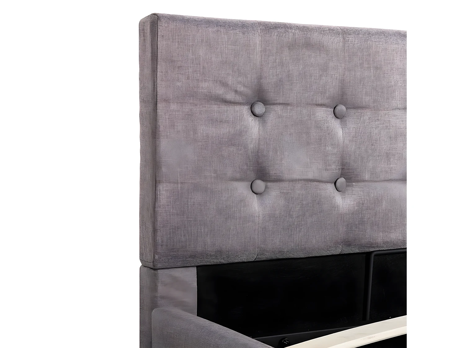 Lit à stockage hydraulique Taupe Tissu 90x200