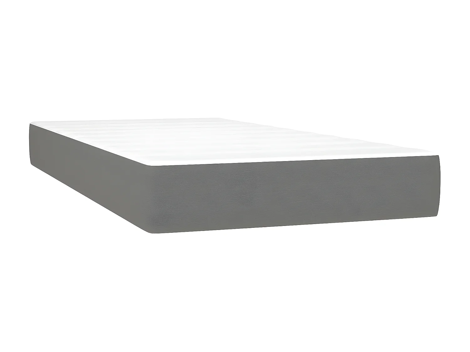 Sommier à lattes de lit et matelas et LED Gris foncé 100x200