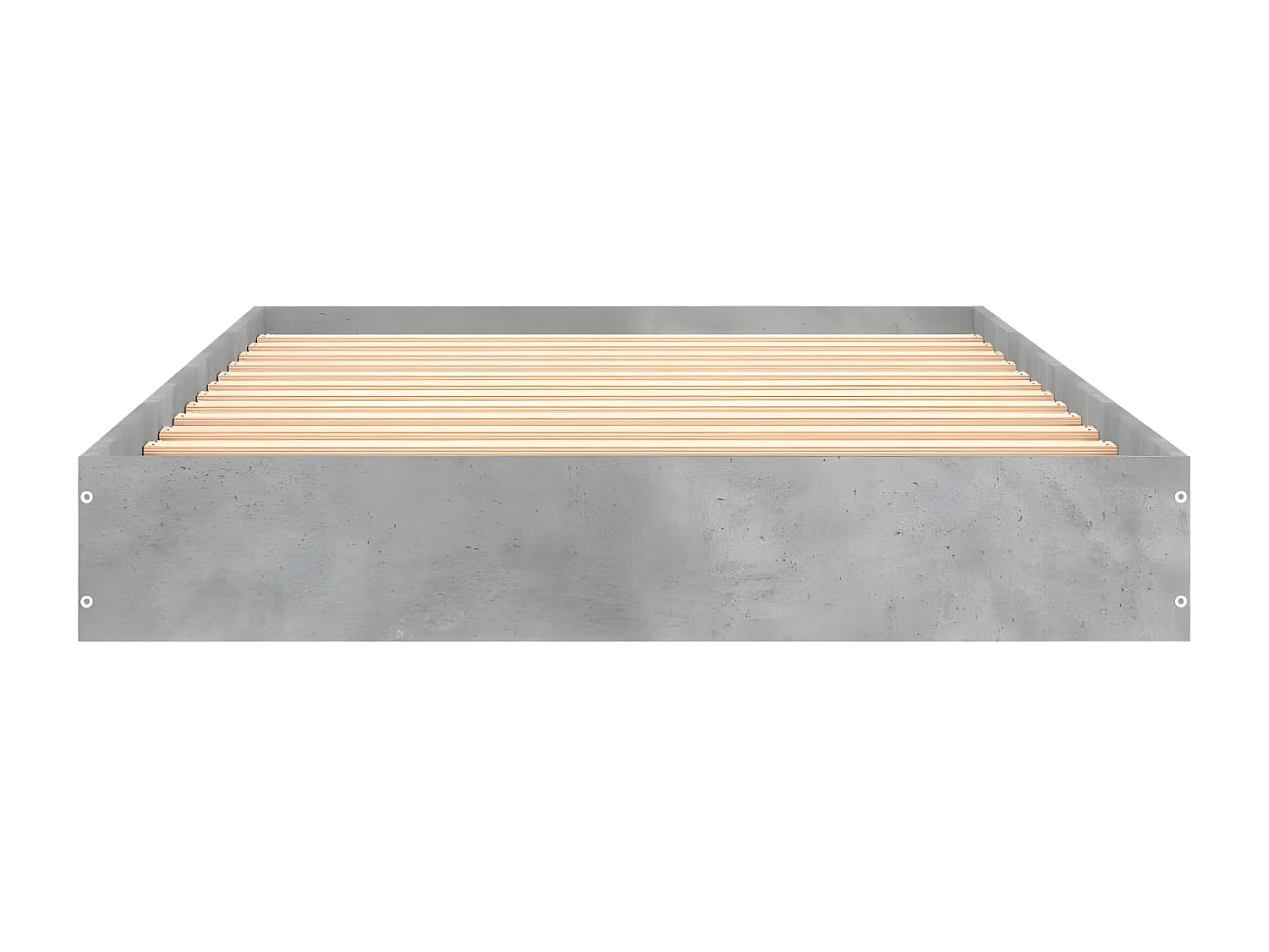 Cadre de lit gris béton 100x200 bois d'ingénierie