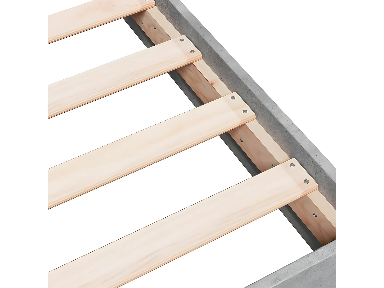 Cadre de lit gris béton 100x200 bois d'ingénierie