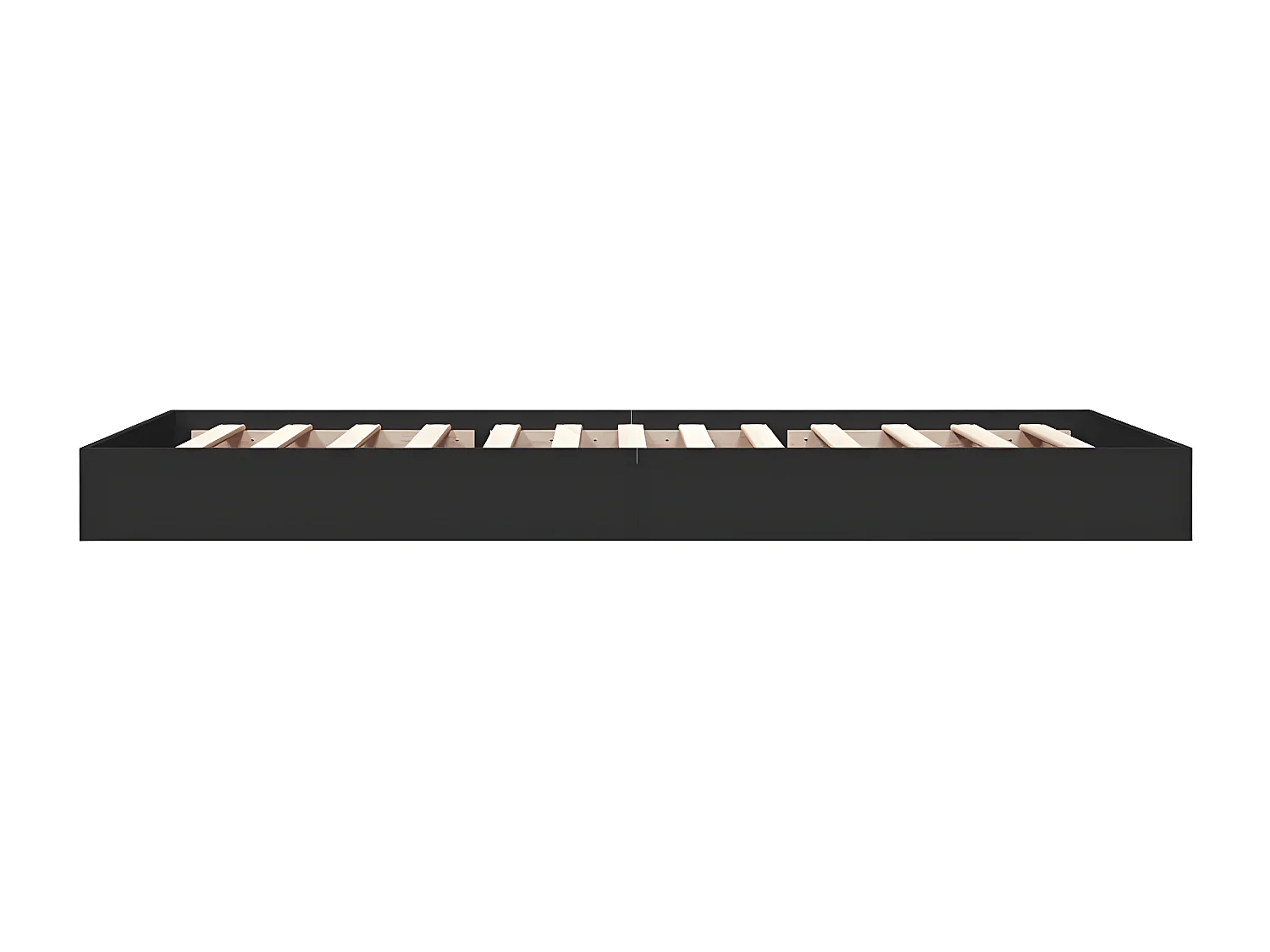 Cadre de lit noir 75x190 bois d'ingénierie
