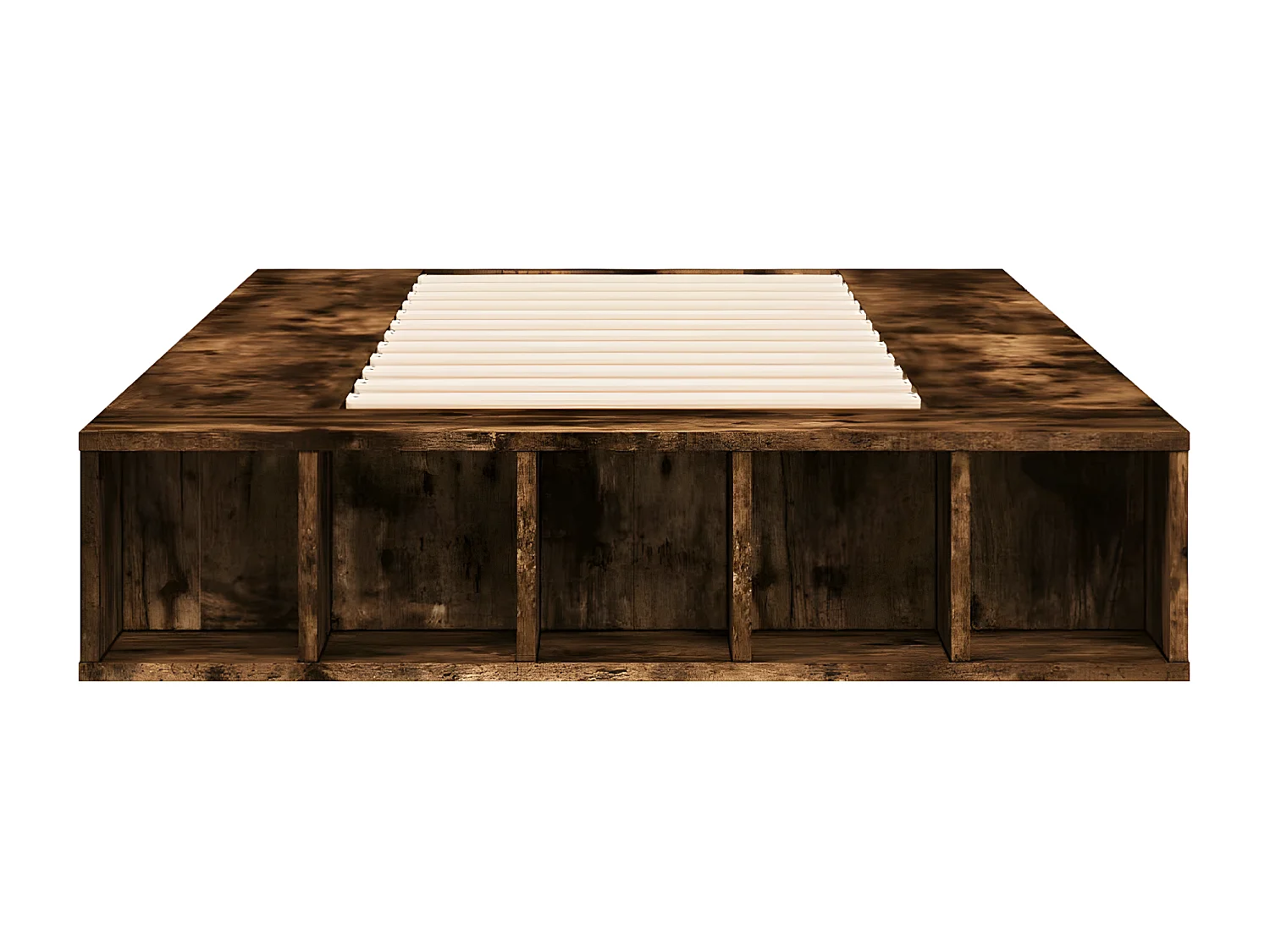 Cadre de lit chêne fumé 90x200 bois d'ingénierie