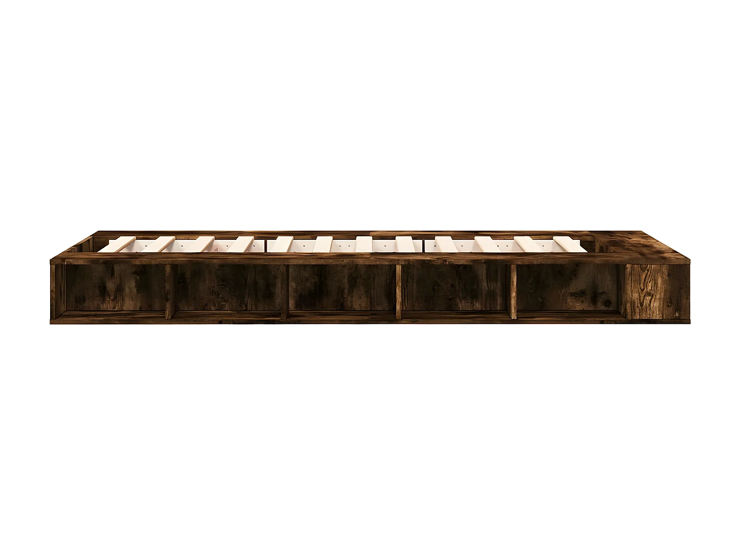 Cadre de lit chêne fumé 90x200 bois d'ingénierie