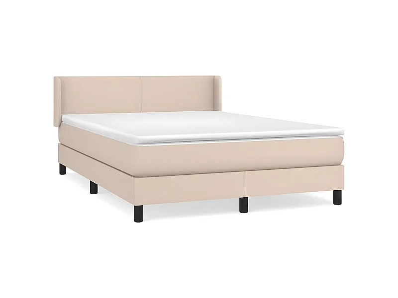 Sommier à lattes de lit avec matelas Cappuccino 140x190