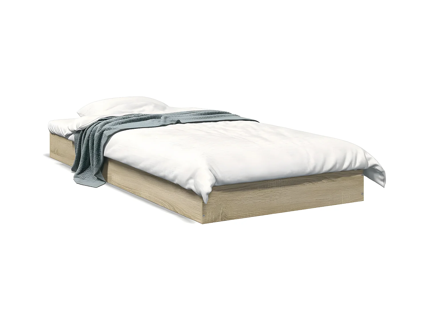 Cadre de lit chêne sonoma 75x190 bois d'ingénierie