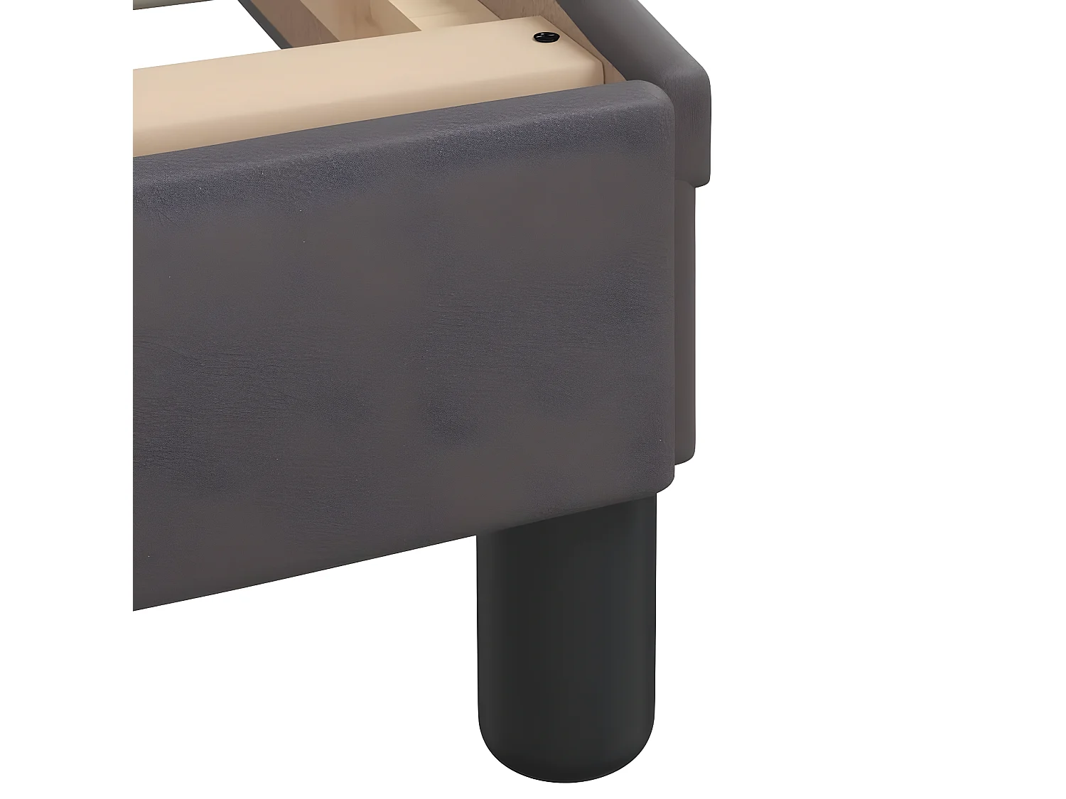 Lit avec matelas gris 100x200 similicuir