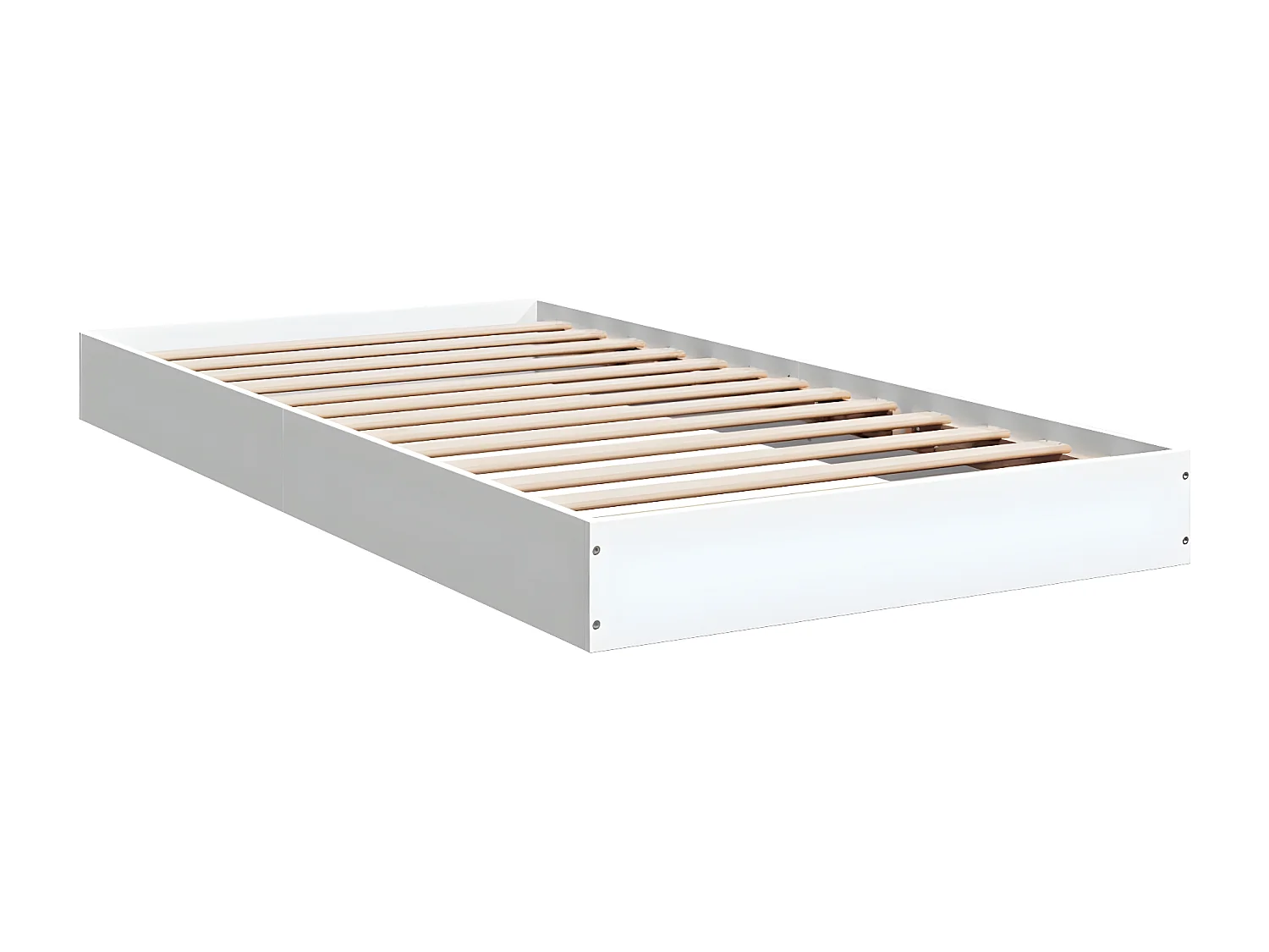 Cadre de lit blanc 100x200 bois d'ingénierie