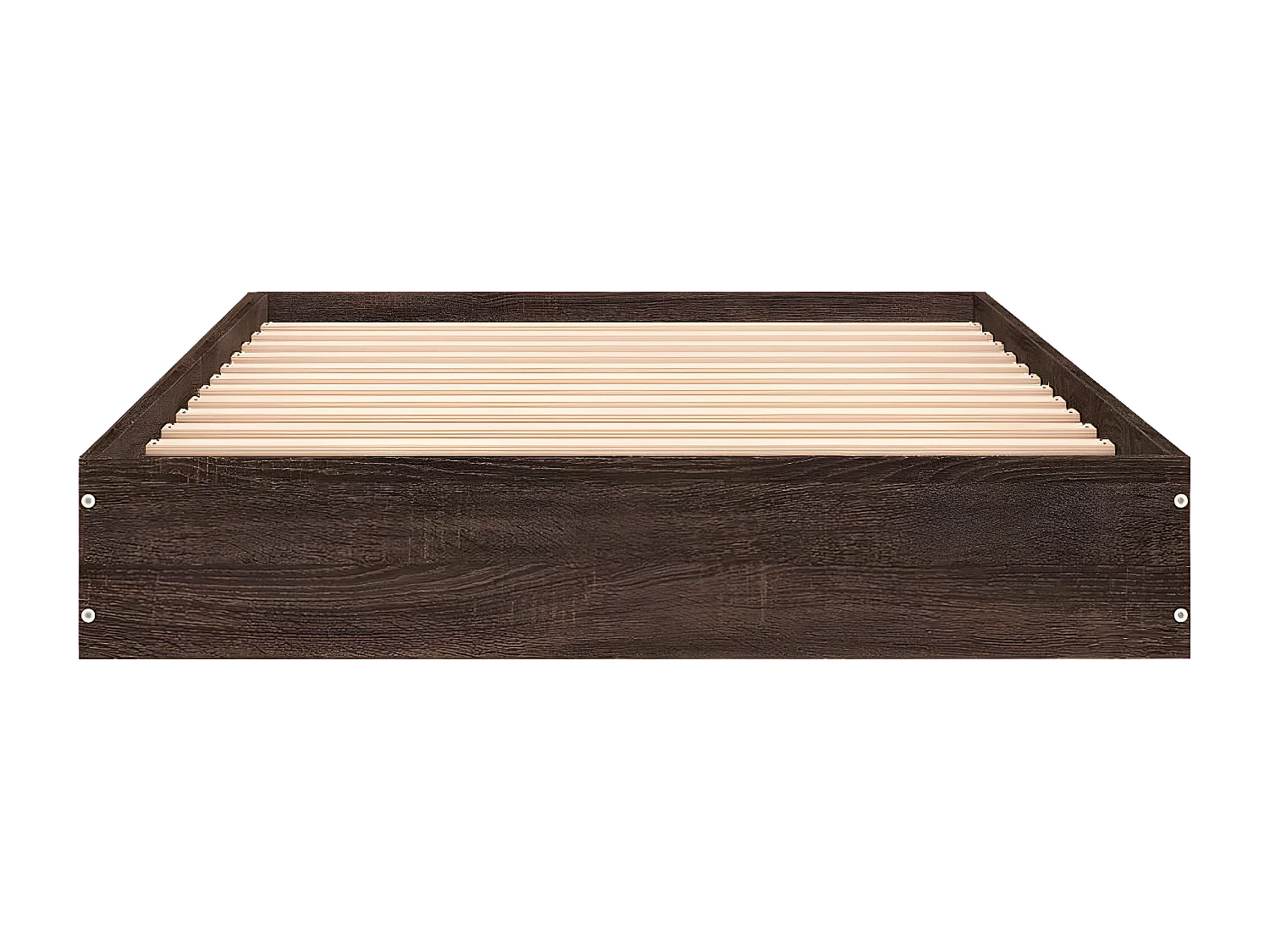 Cadre de lit chêne marron 75x190 bois d'ingénierie