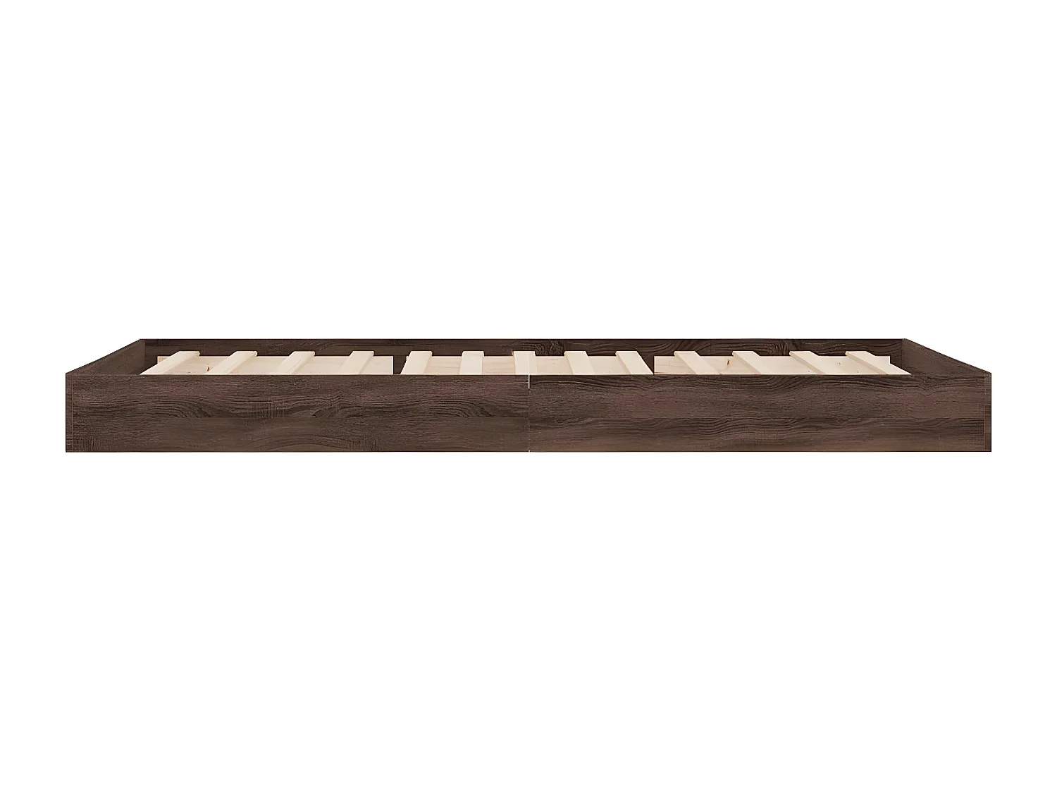 Cadre de lit chêne marron 75x190 bois d'ingénierie