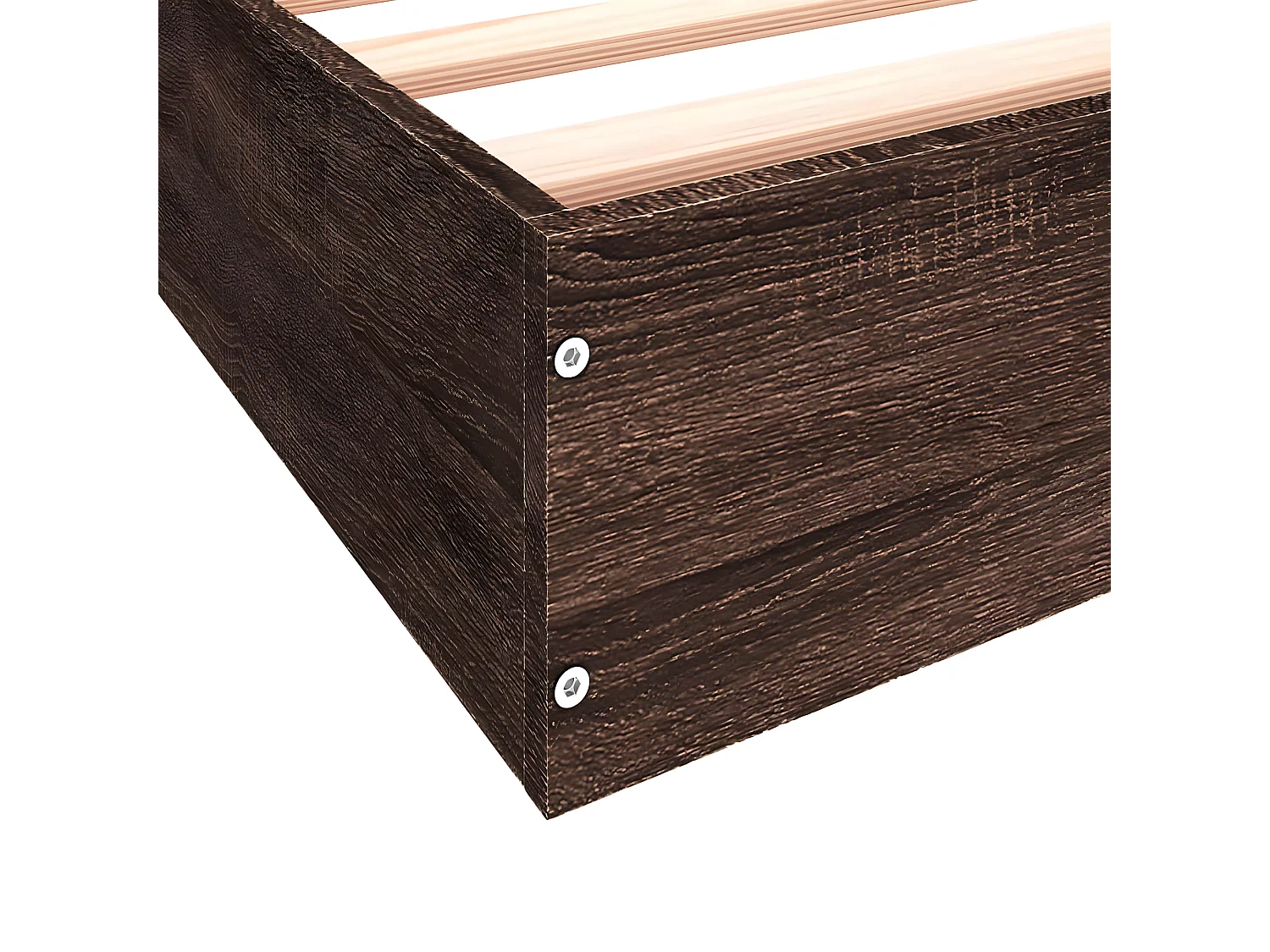 Cadre de lit chêne marron 75x190 bois d'ingénierie