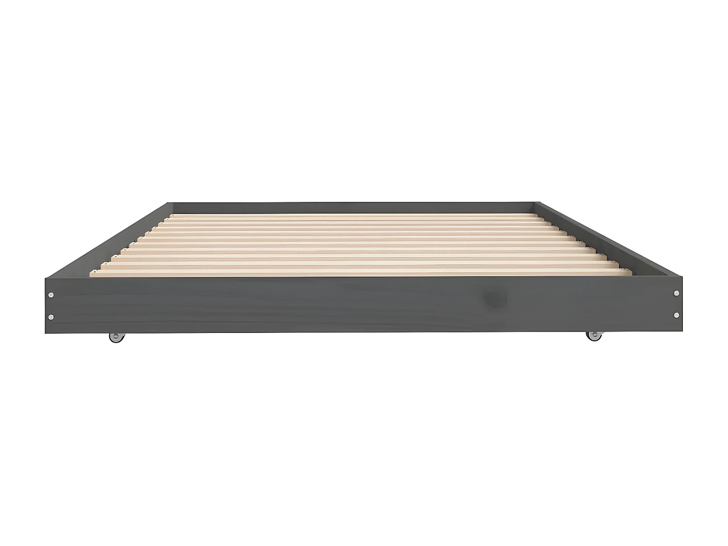 Cadre de lit Gris 90x200 Bois de pin massif