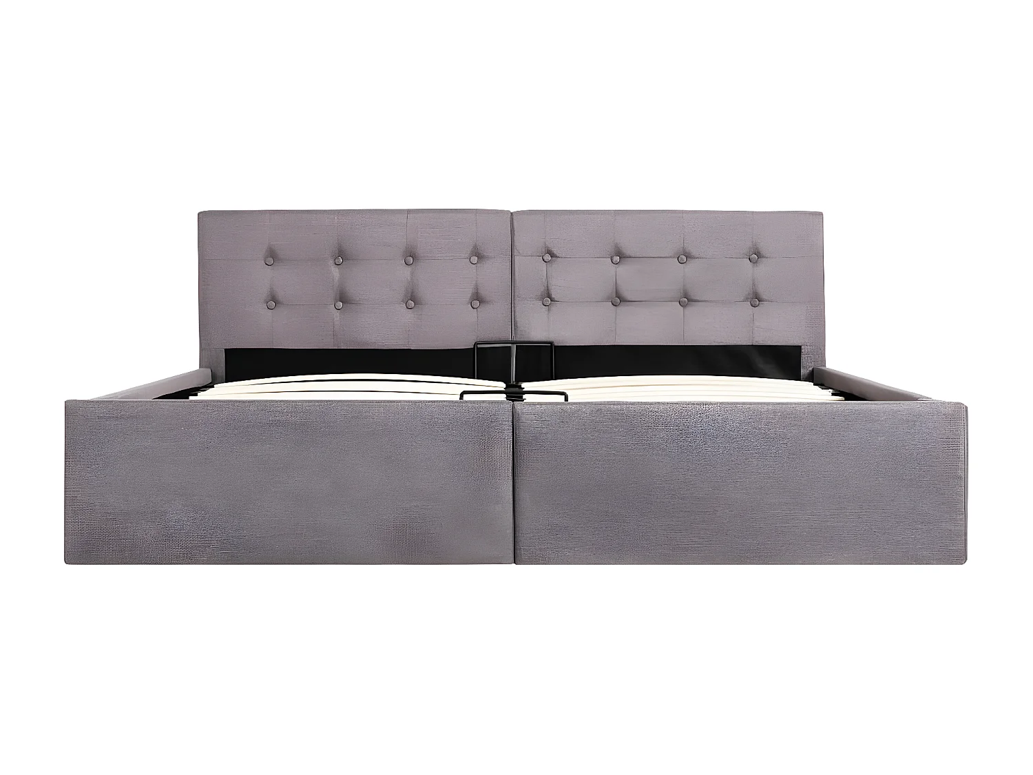 Lit à stockage hydraulique Taupe Tissu 160x200