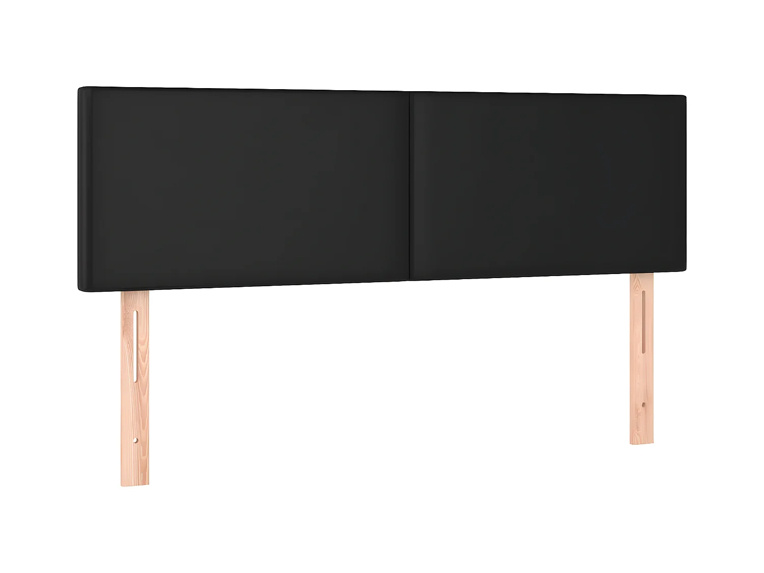 Sommier à lattes de lit avec matelas Noir 140x190 Similicuir