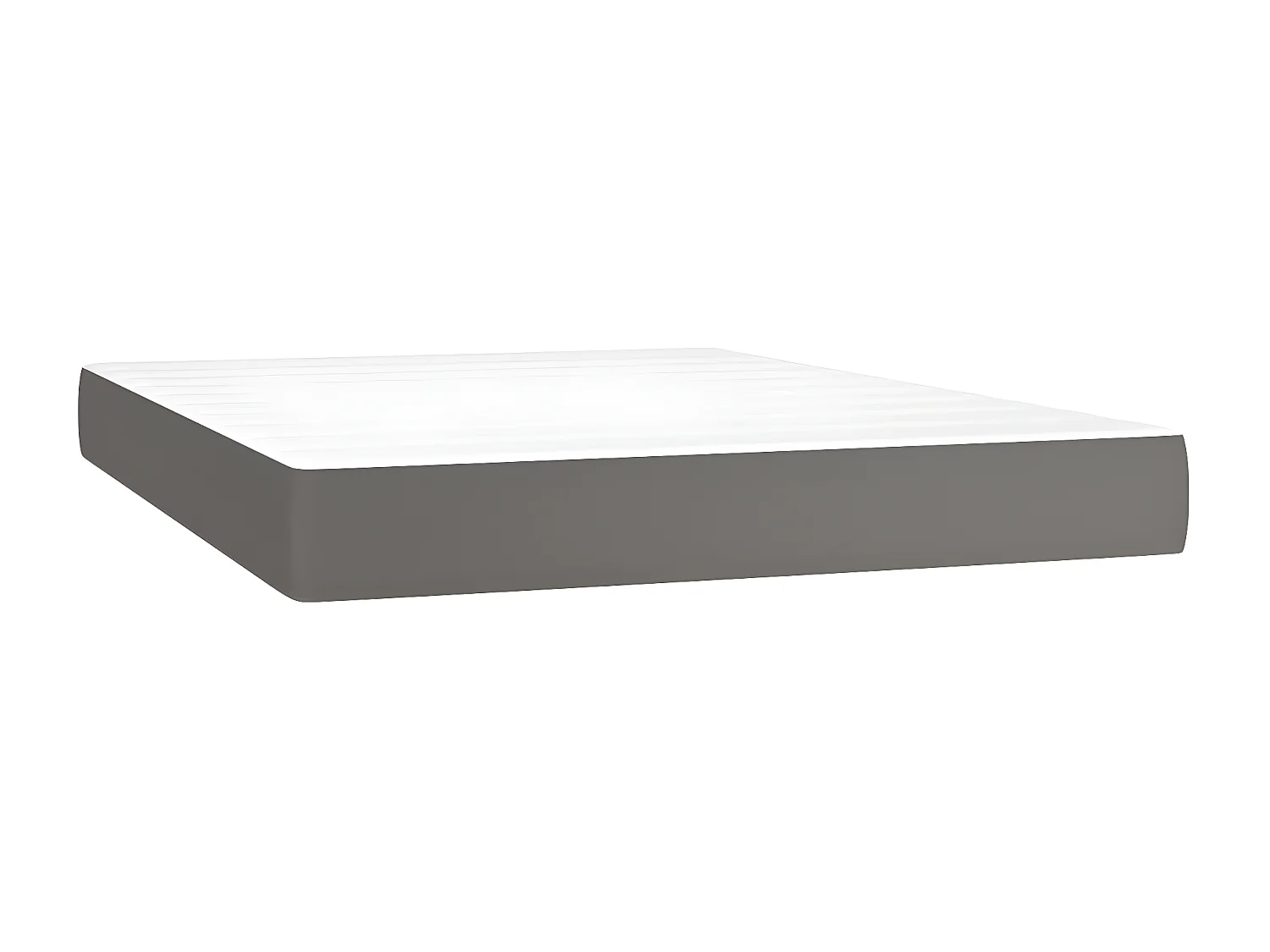 Sommier à lattes de lit avec matelas et LED Gris 140x200