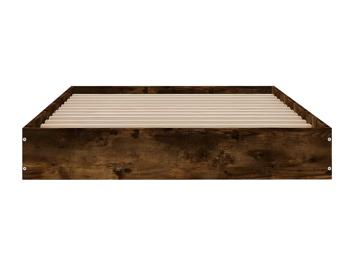 Cadre de lit chêne fumé 100x200 bois d'ingénierie