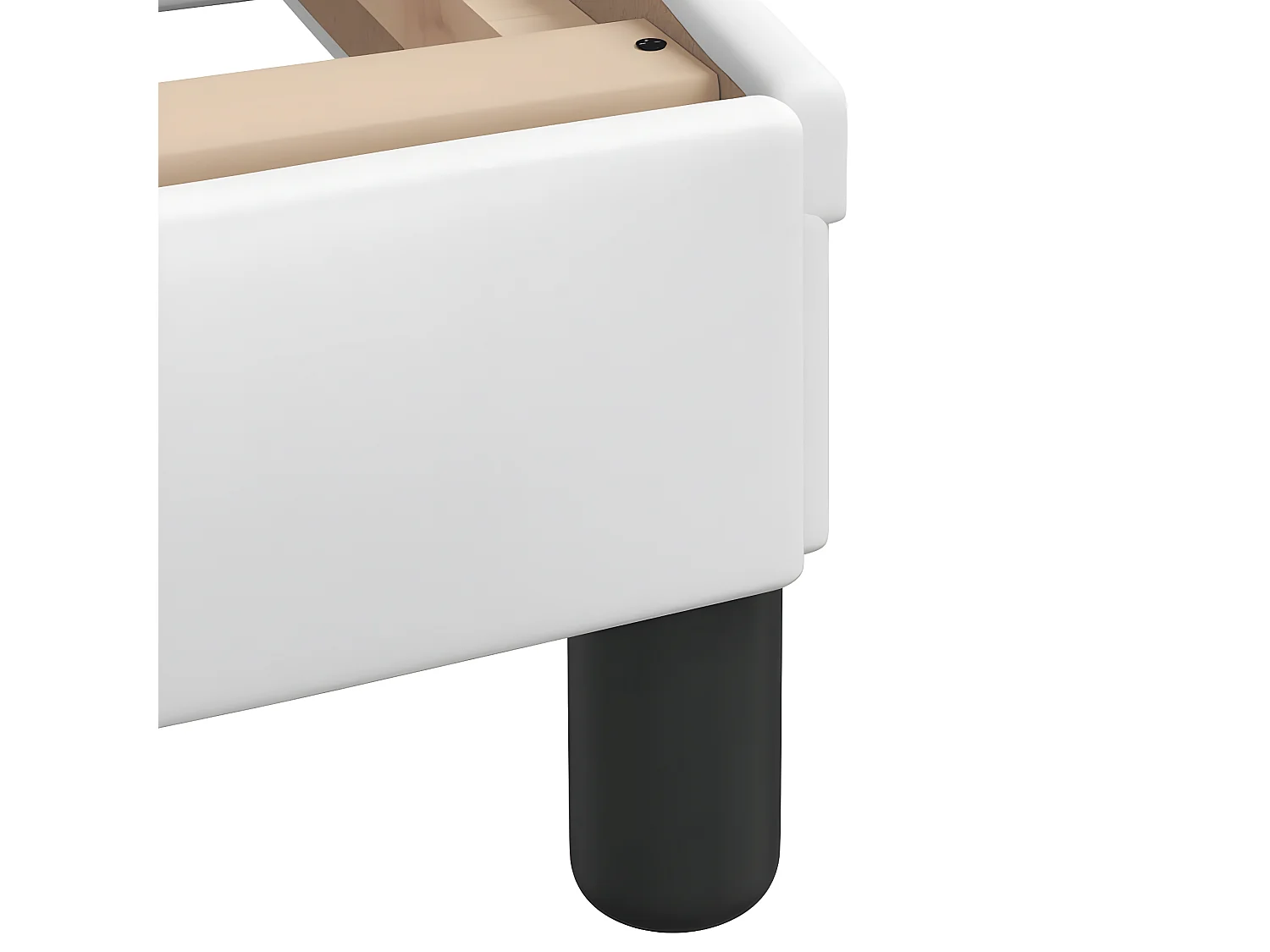 Lit avec matelas blanc 100x200 similicuir