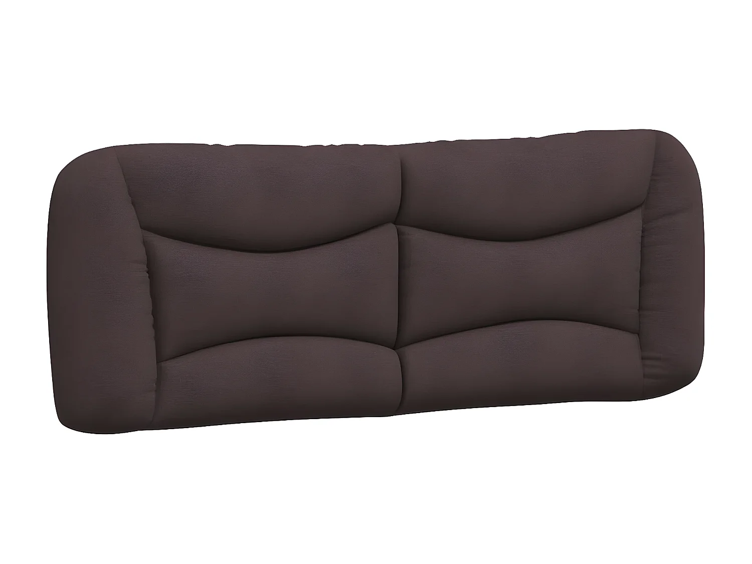 Lit avec matelas marron foncé 140x200 tissu