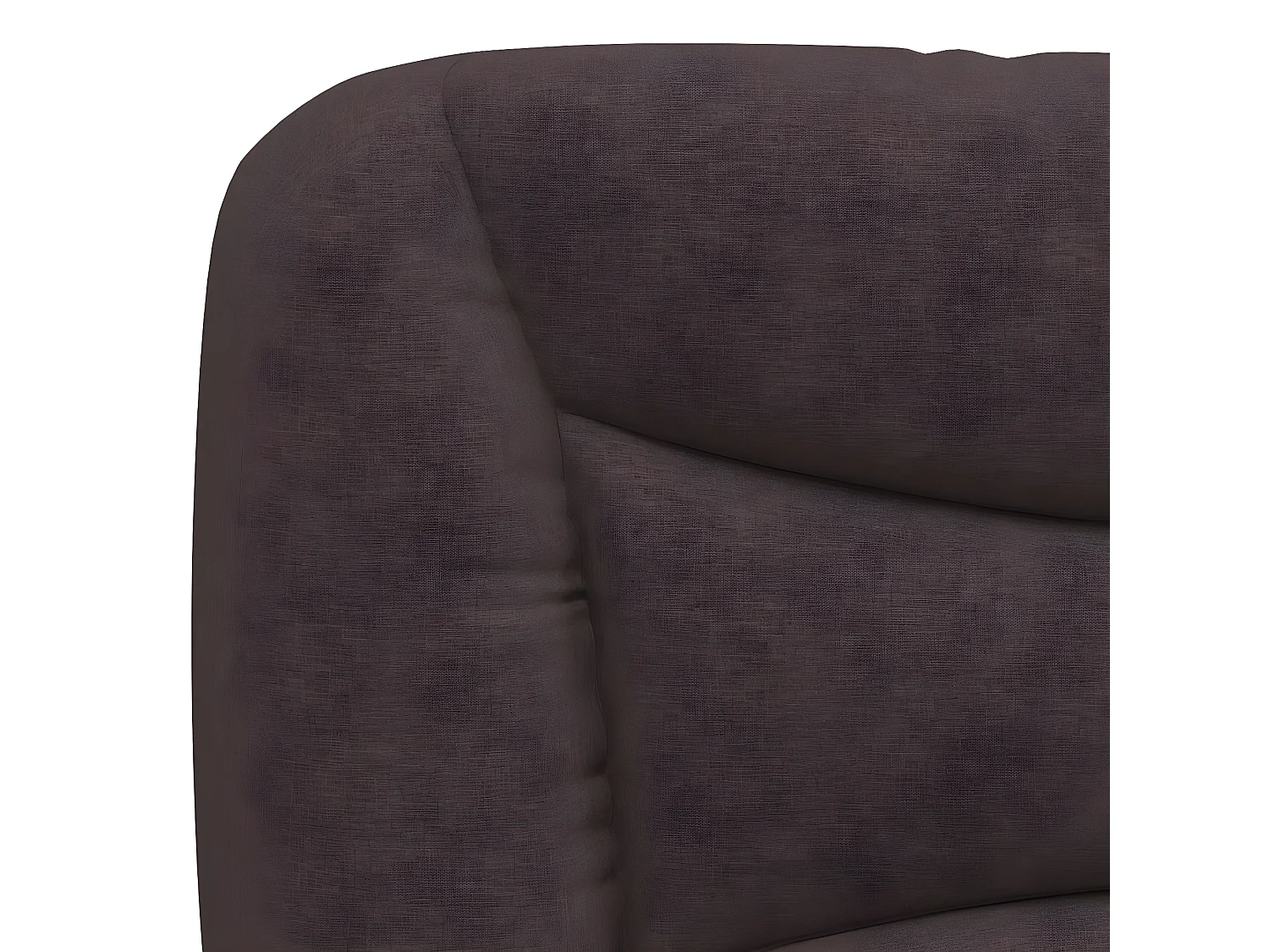 Lit avec matelas marron foncé 140x200 tissu