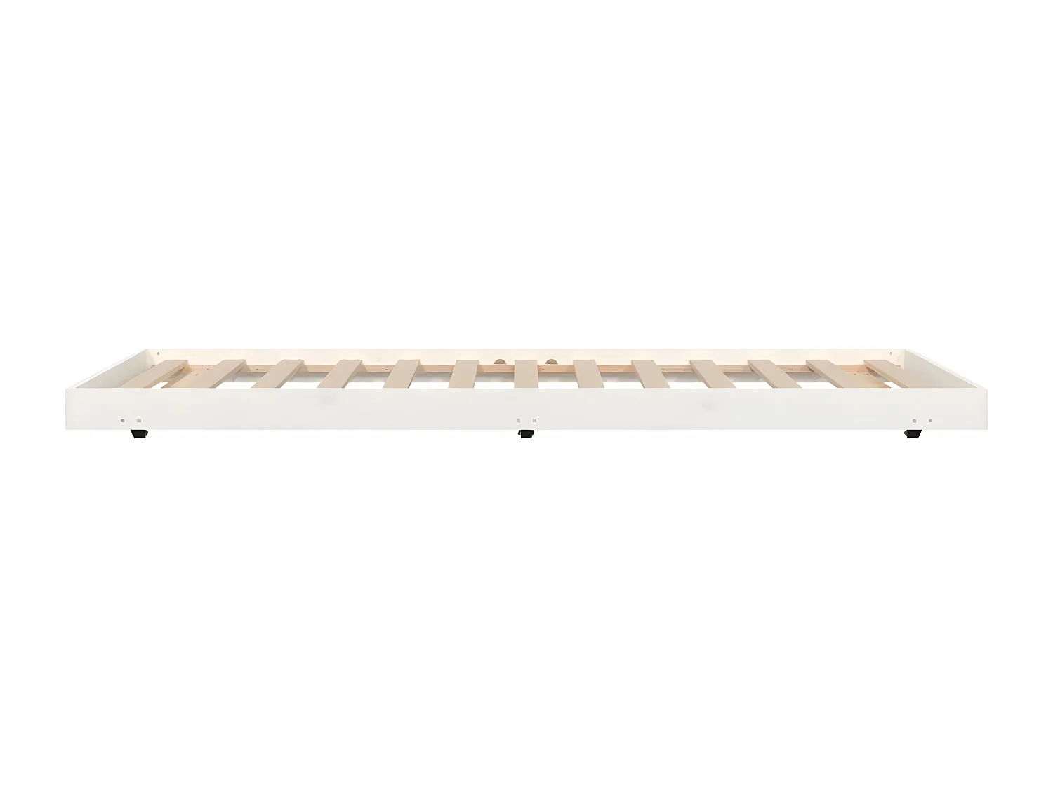 Cadre de lit Blanc 90x200 Bois de pin massif
