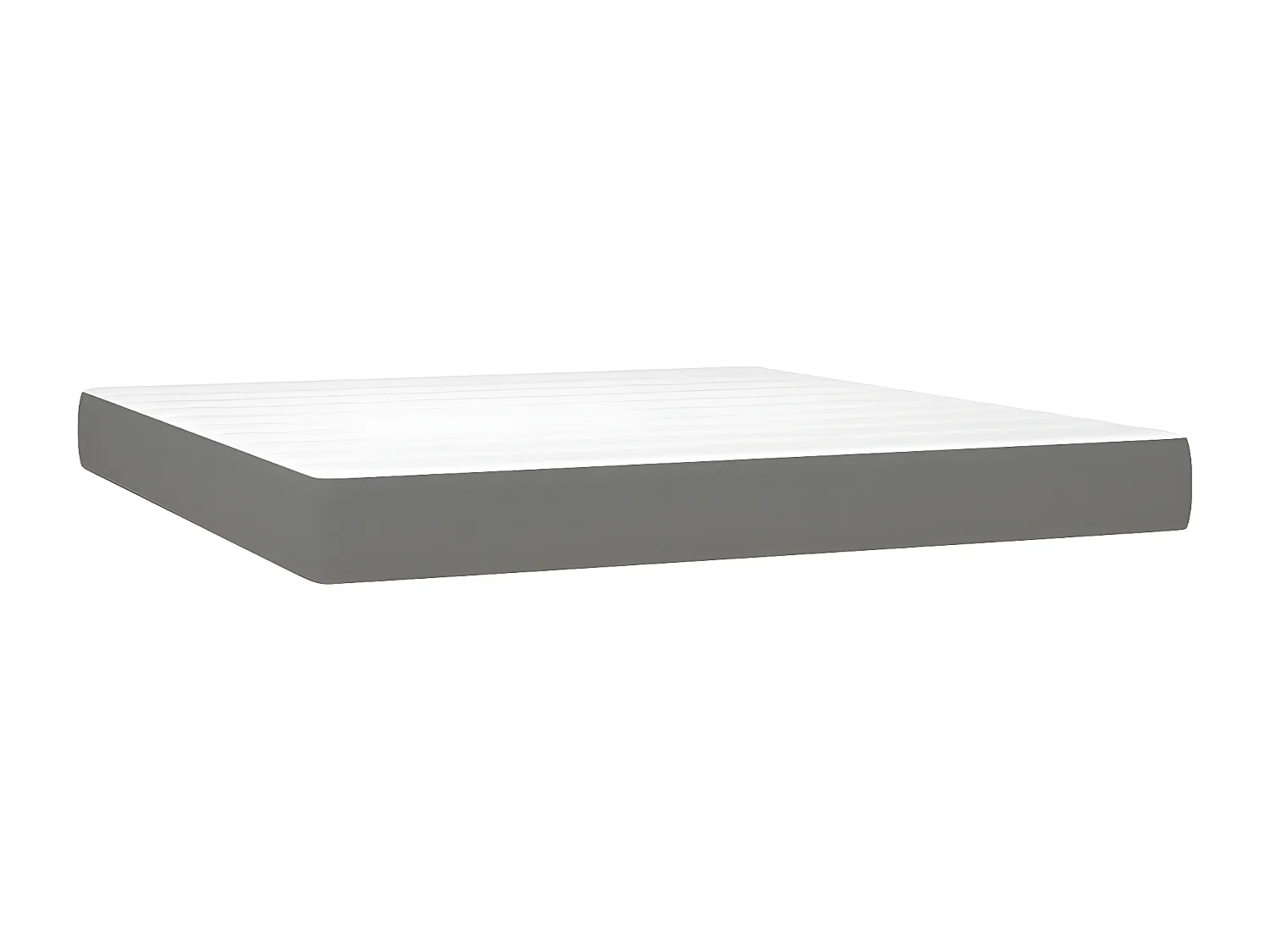 Sommier à lattes de lit avec matelas Gris foncé 180x200 Tissu