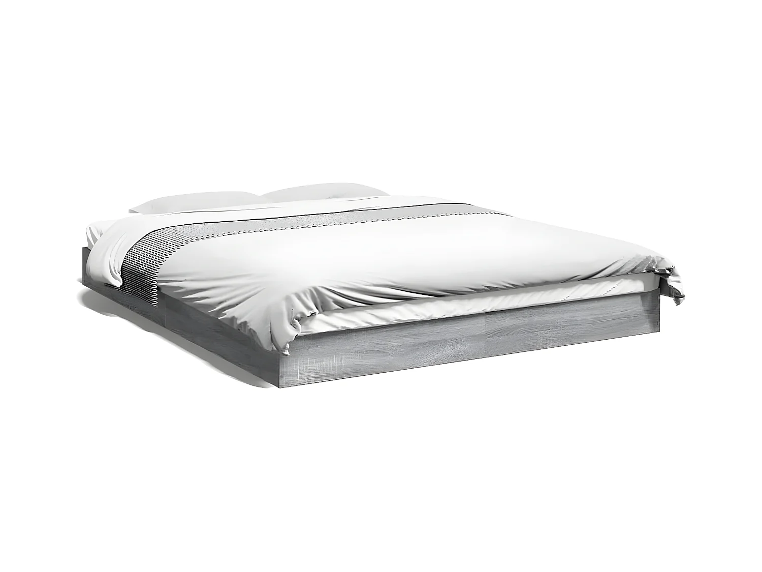 Cadre de lit sonoma gris 160x200 bois d'ingénierie