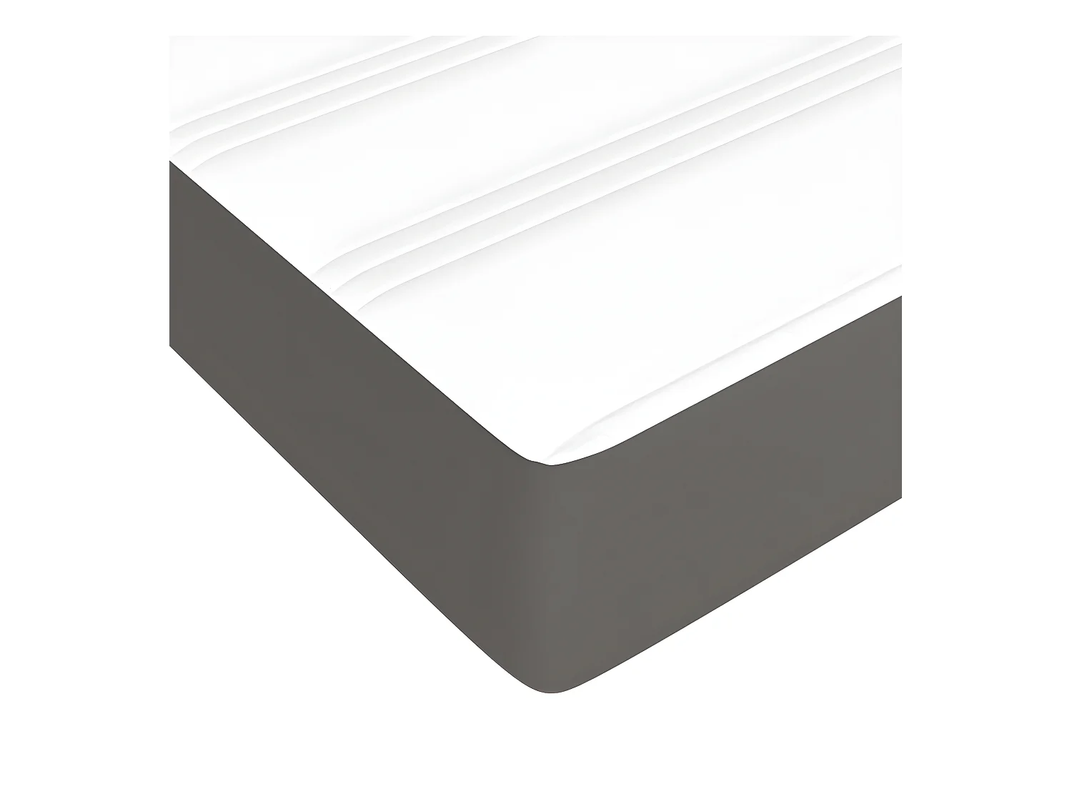 Sommier à lattes de lit avec matelas Gris 140x190 Similicuir