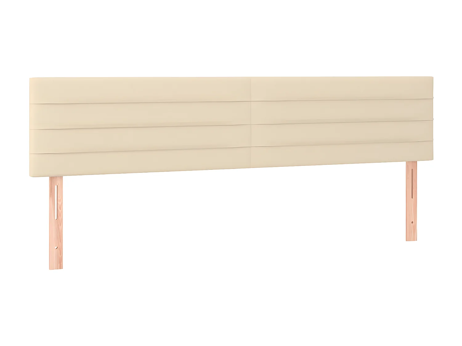 Sommier à lattes de lit avec matelas Crème 180x200 Tissu
