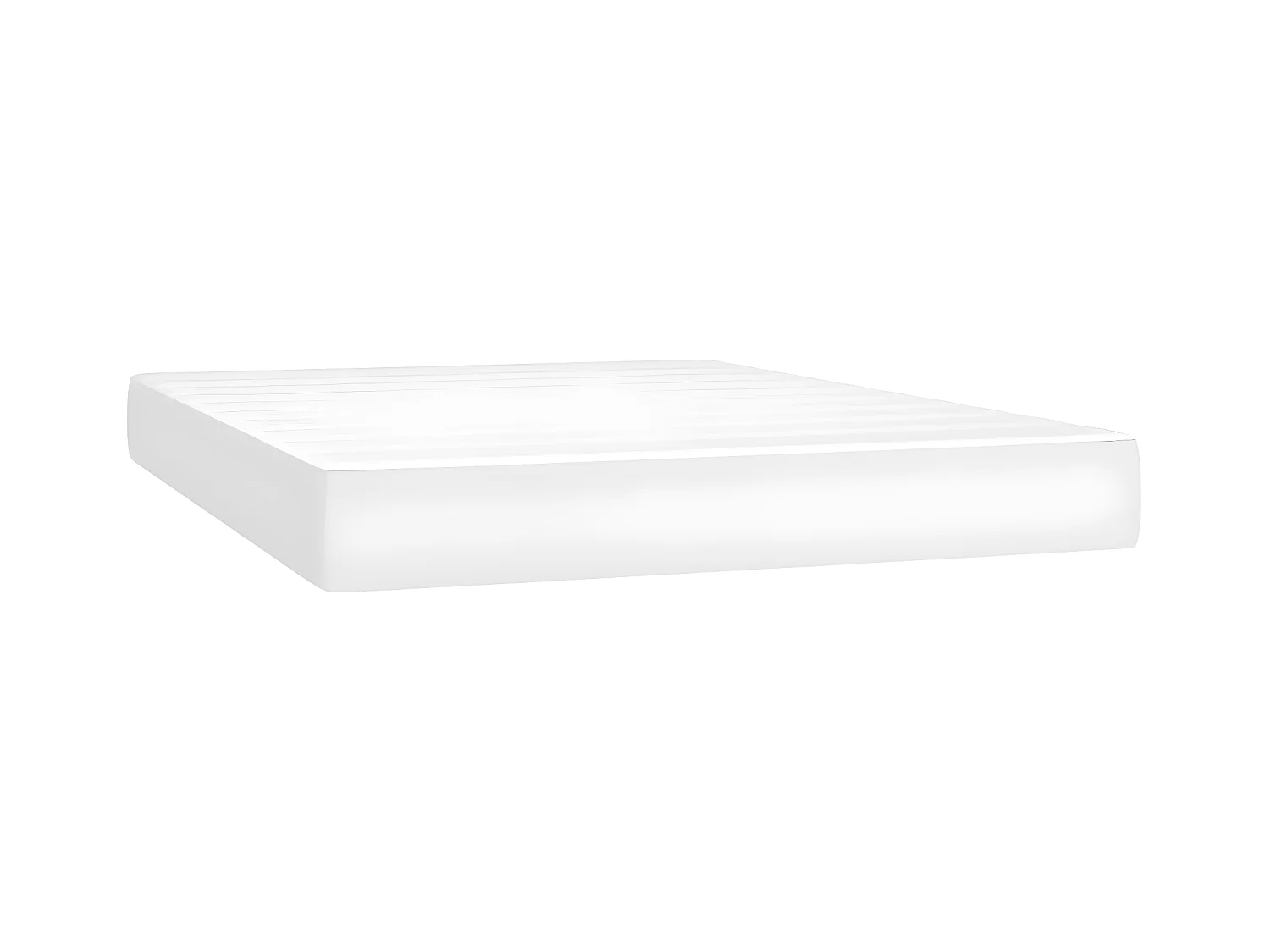 Sommier à lattes de lit avec matelas Blanc 140x190 Similicuir