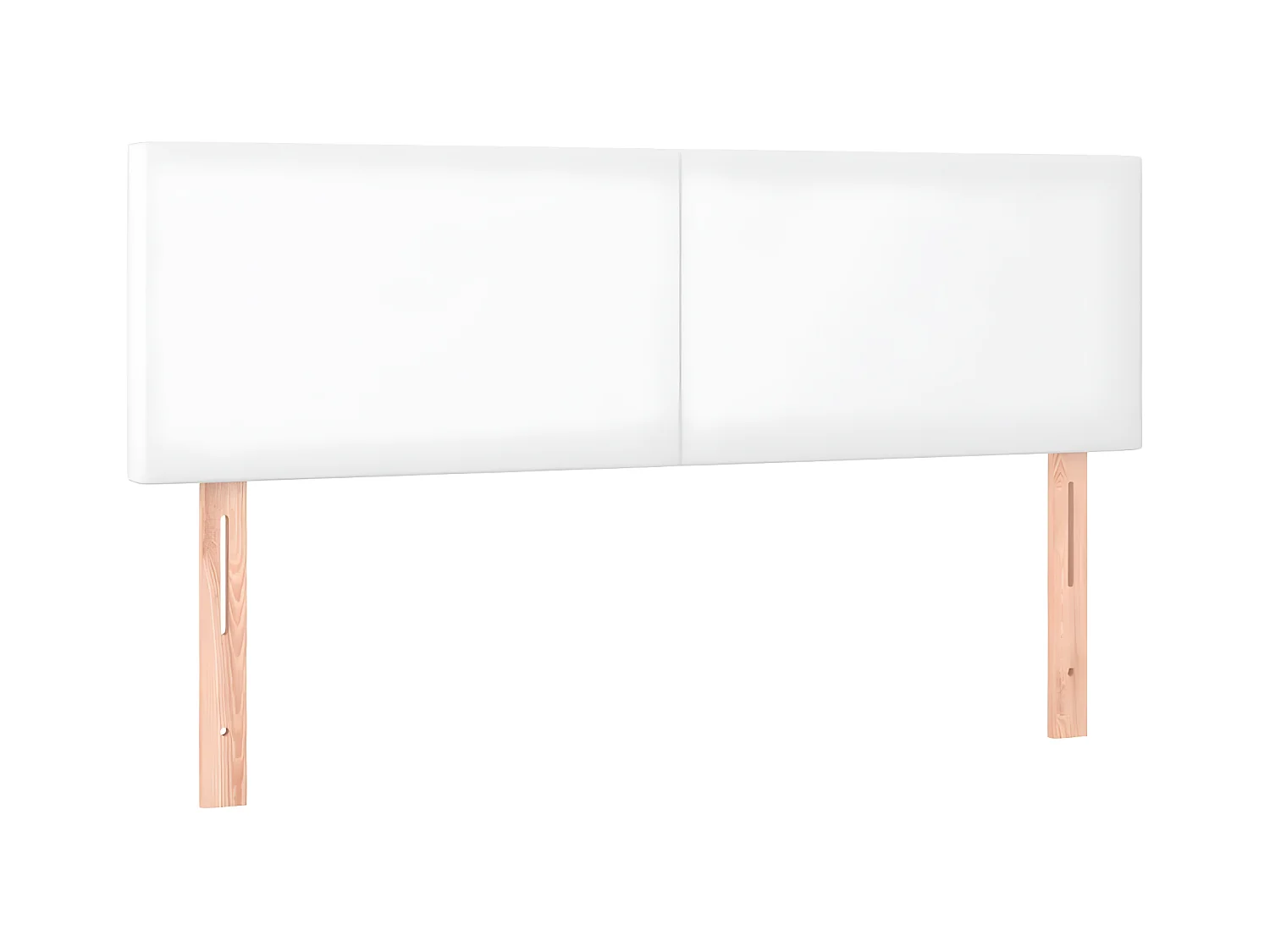 Sommier à lattes de lit avec matelas Blanc 140x190 Similicuir