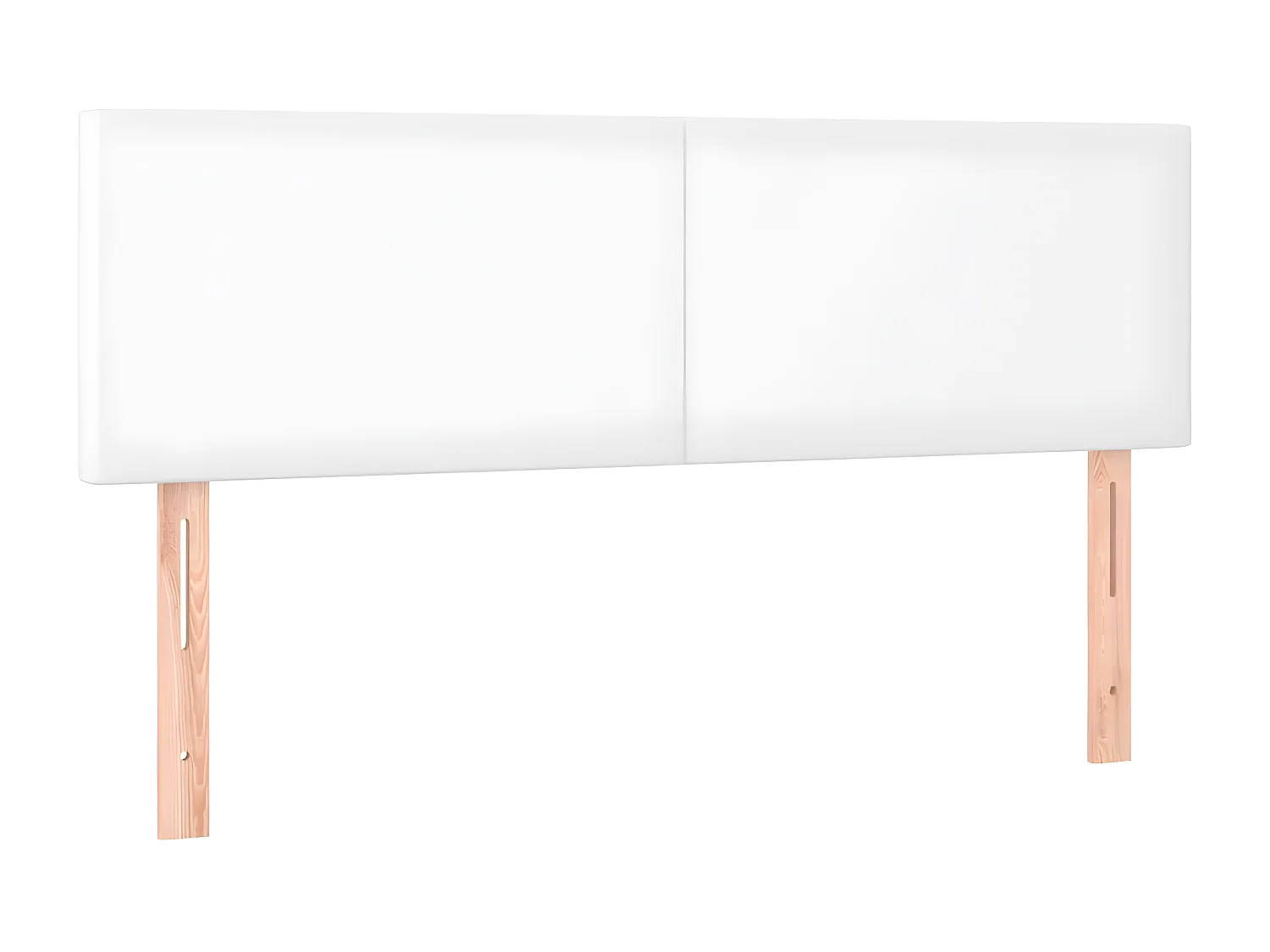 Sommier à lattes de lit avec matelas Blanc 140x190 Similicuir