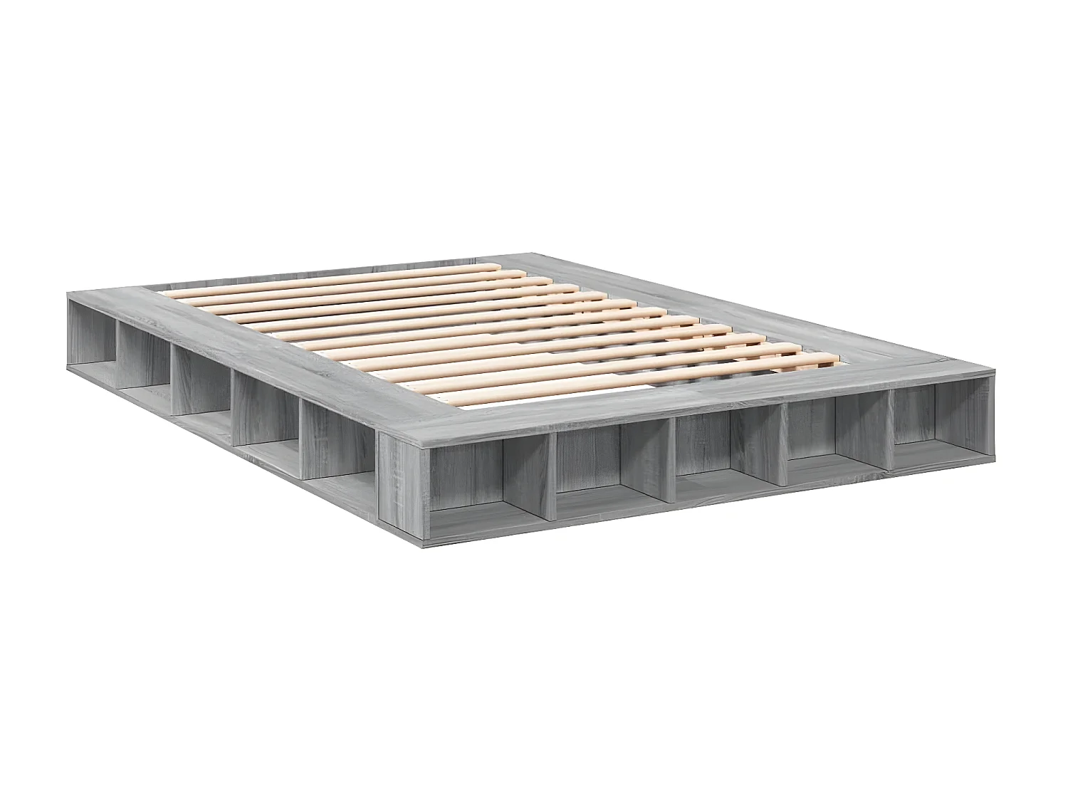 Cadre de lit sonoma gris 140x200 bois d'ingénierie