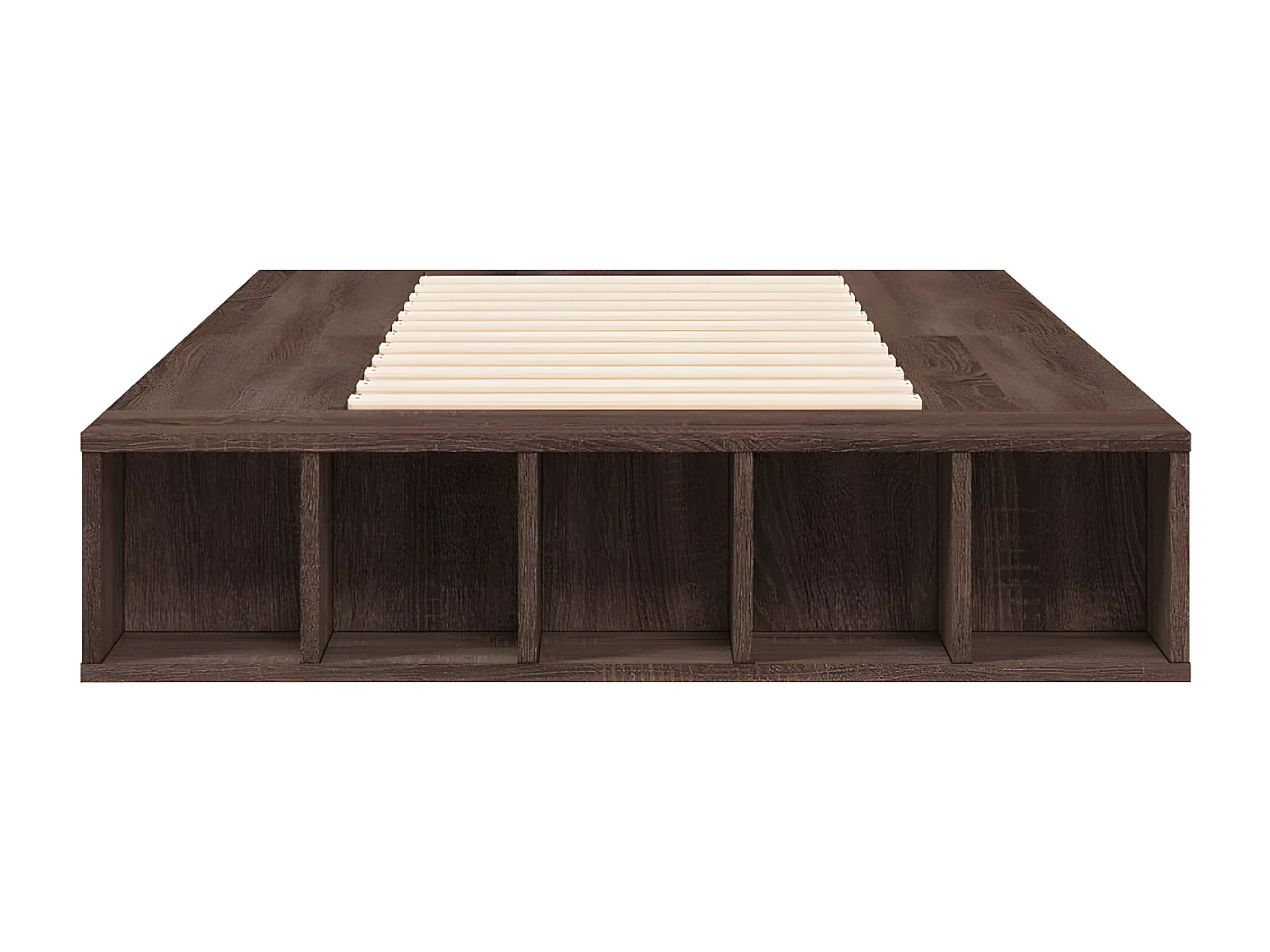 Cadre de lit chêne marron 75x190 bois d'ingénierie