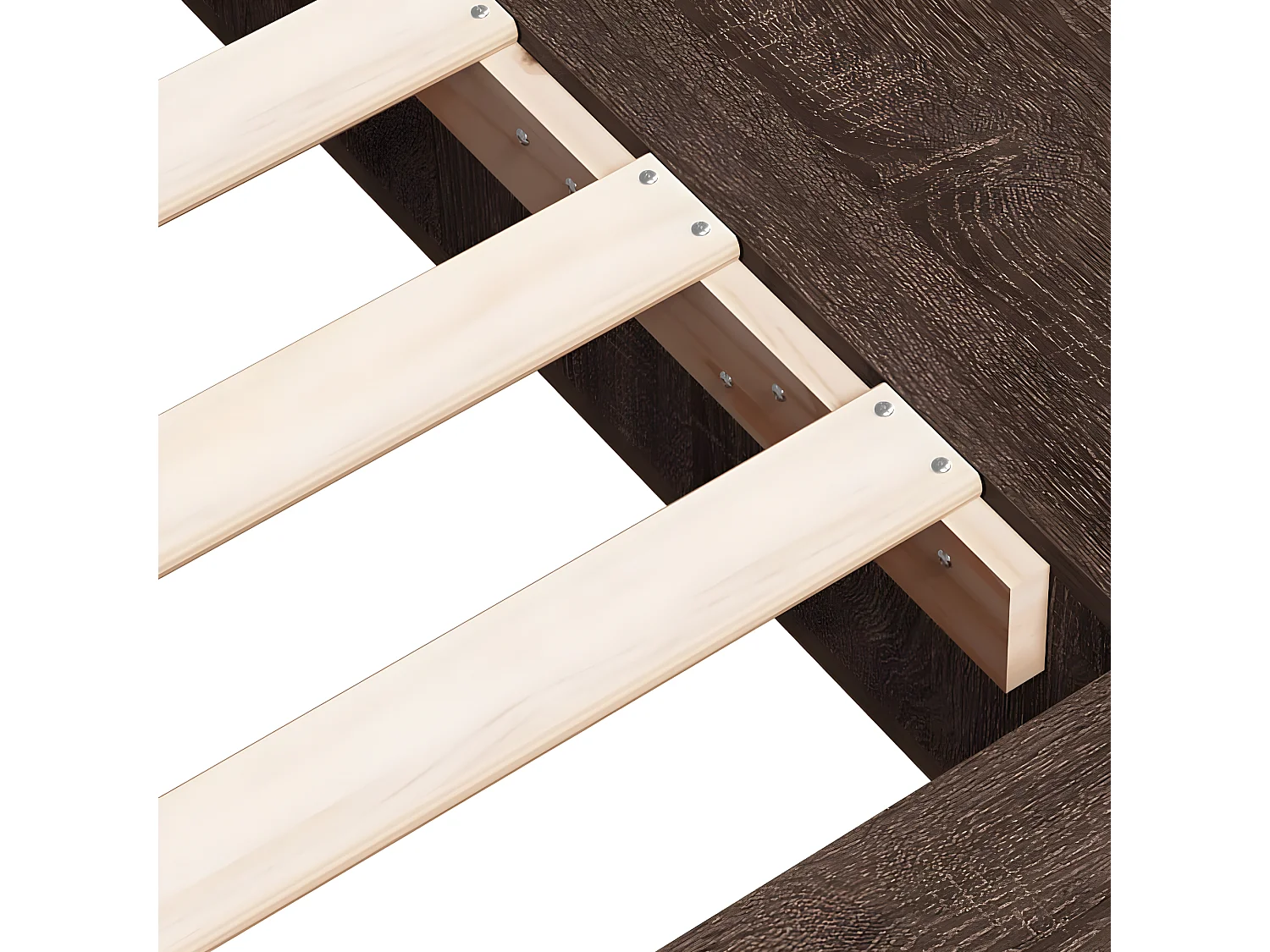 Cadre de lit chêne marron 75x190 bois d'ingénierie