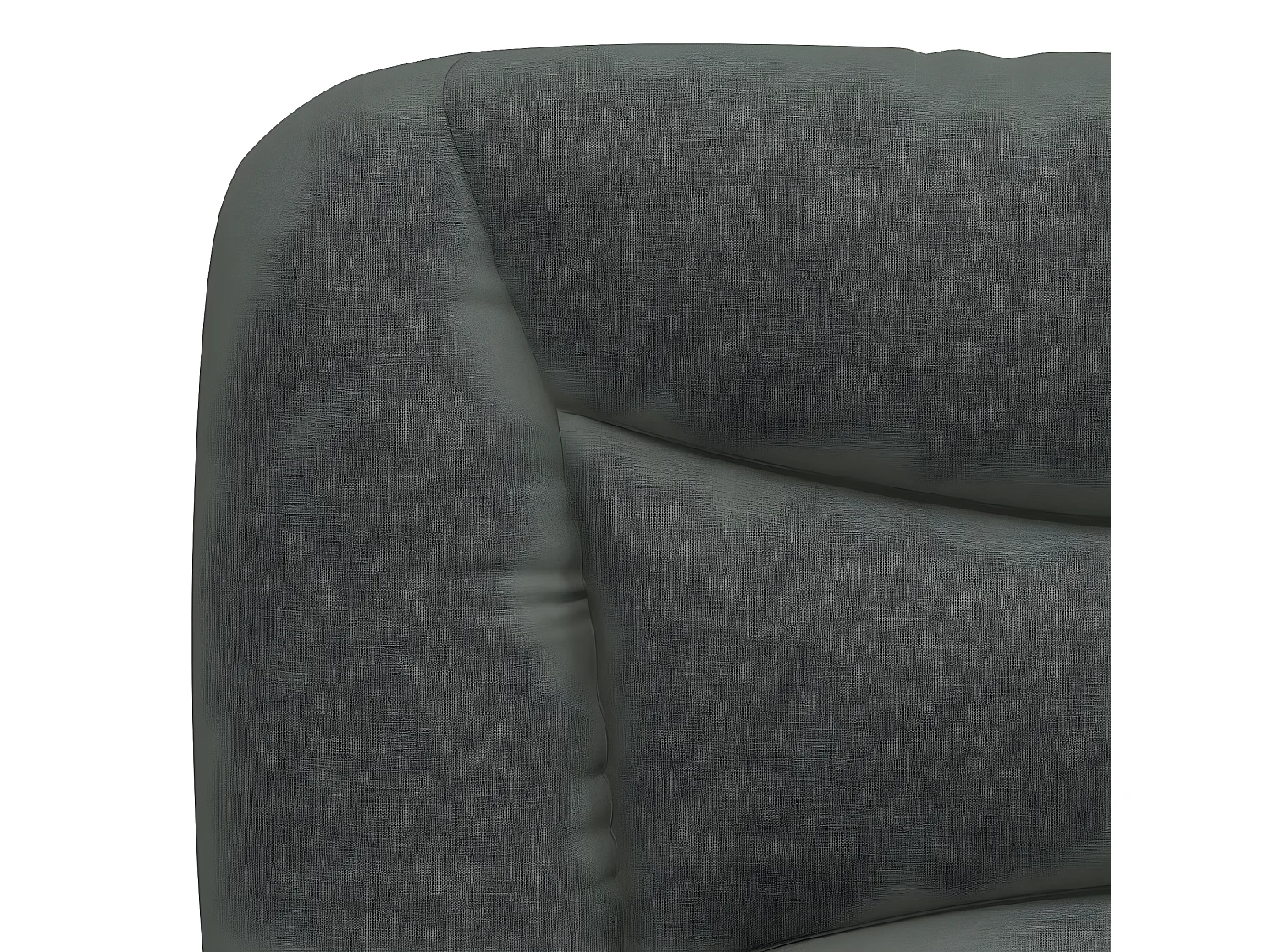 Lit avec matelas gris foncé 120x200 tissu