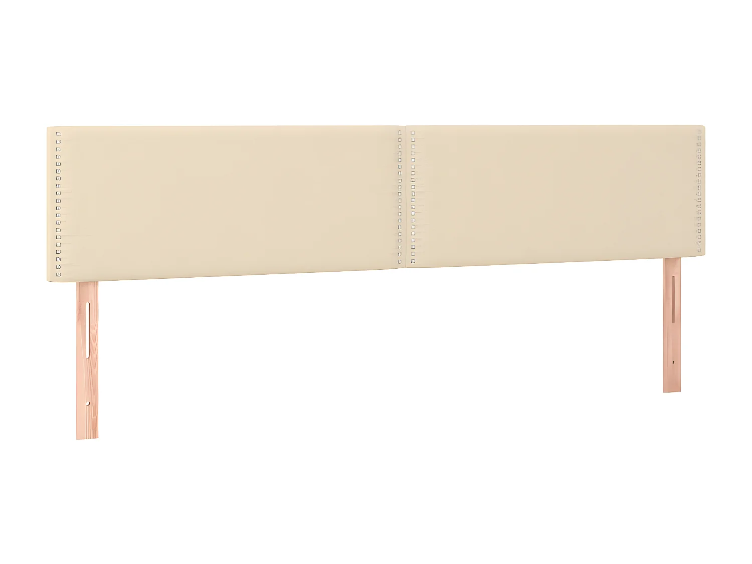 Sommier à lattes de lit avec matelas Crème 180x200 Tissu