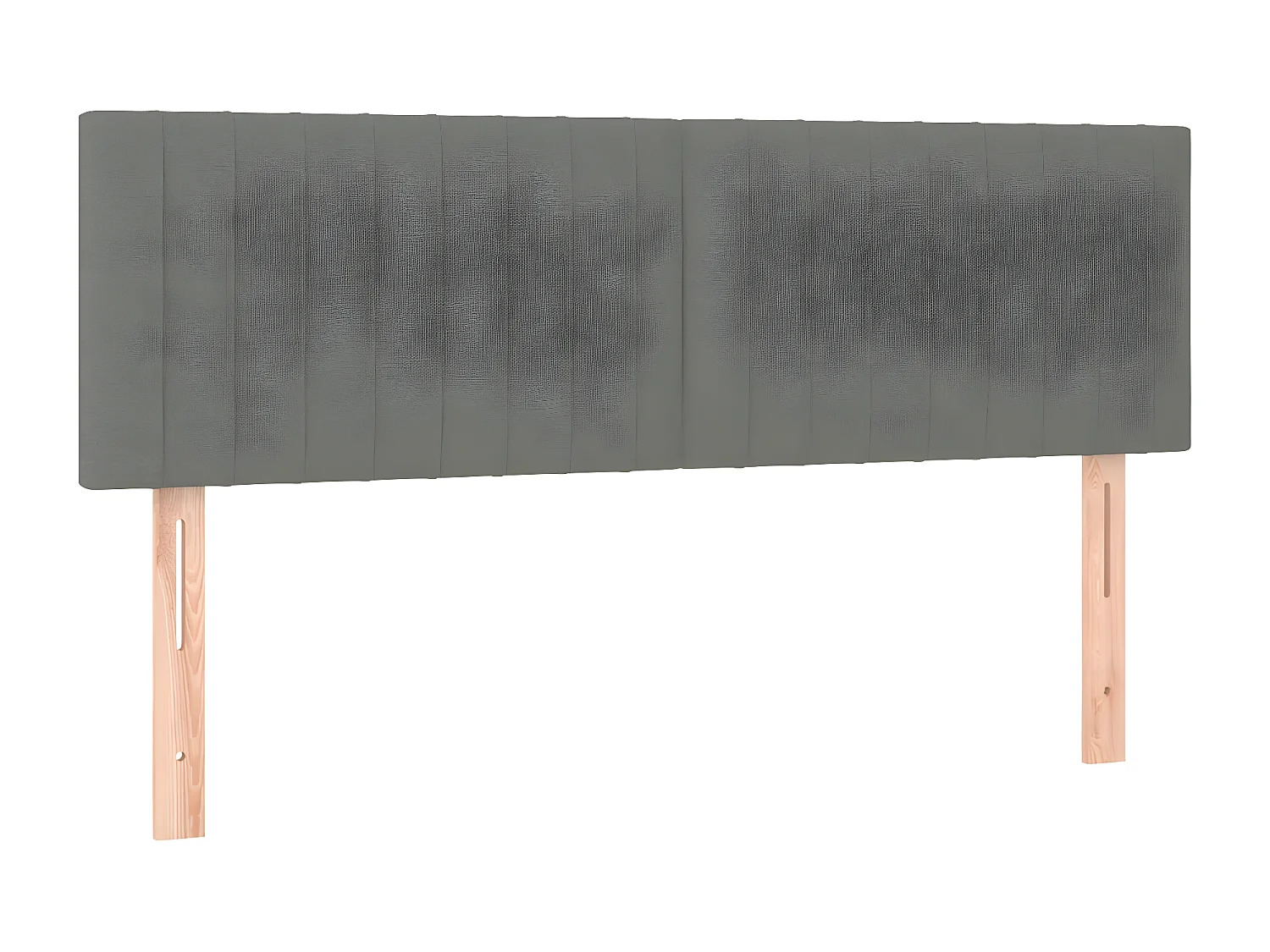 Sommier à lattes de lit et matelas et LED Gris foncé 140x200