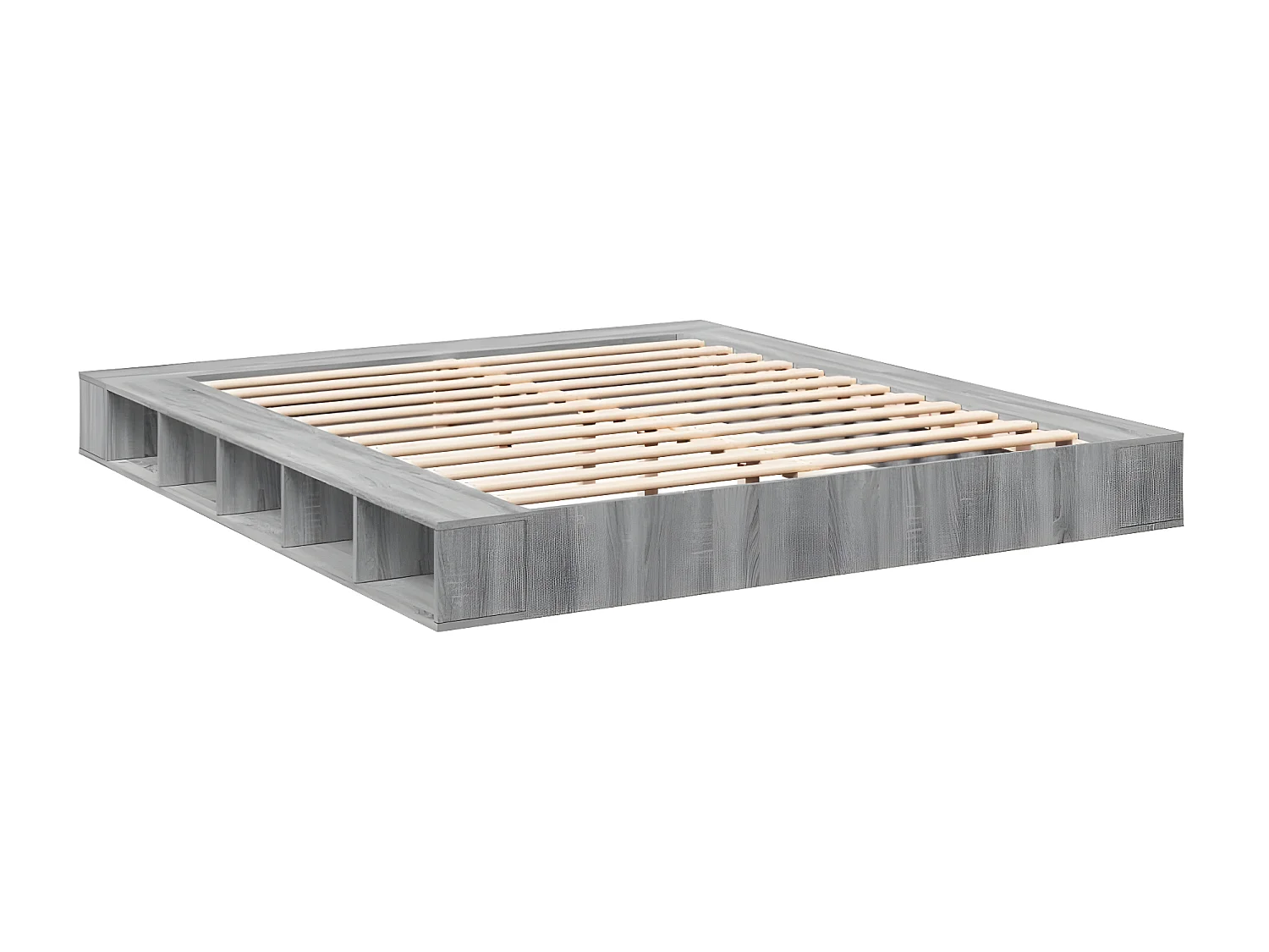 Cadre de lit sonoma gris 200x200 bois d'ingénierie
