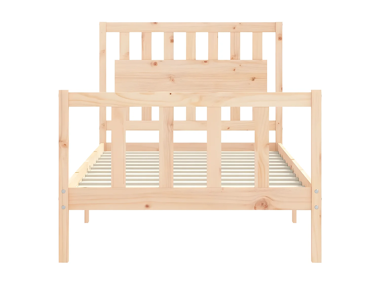 Cadre de lit et tête de lit 100x200 bois massif