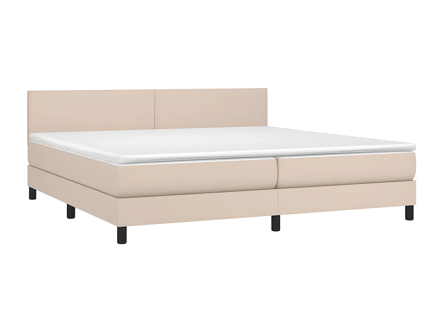 Sommier à lattes de lit avec matelas LED Cappuccino 200x200