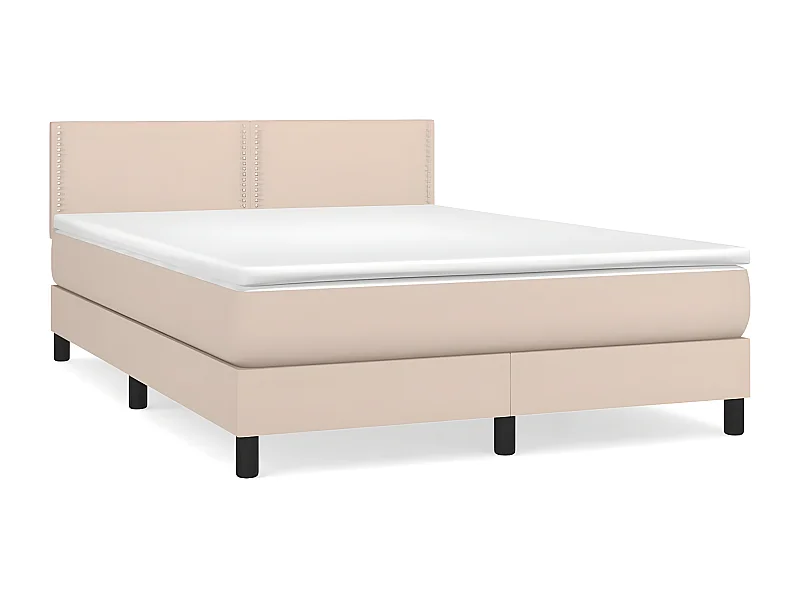 Sommier à lattes de lit avec matelas Cappuccino 140x190