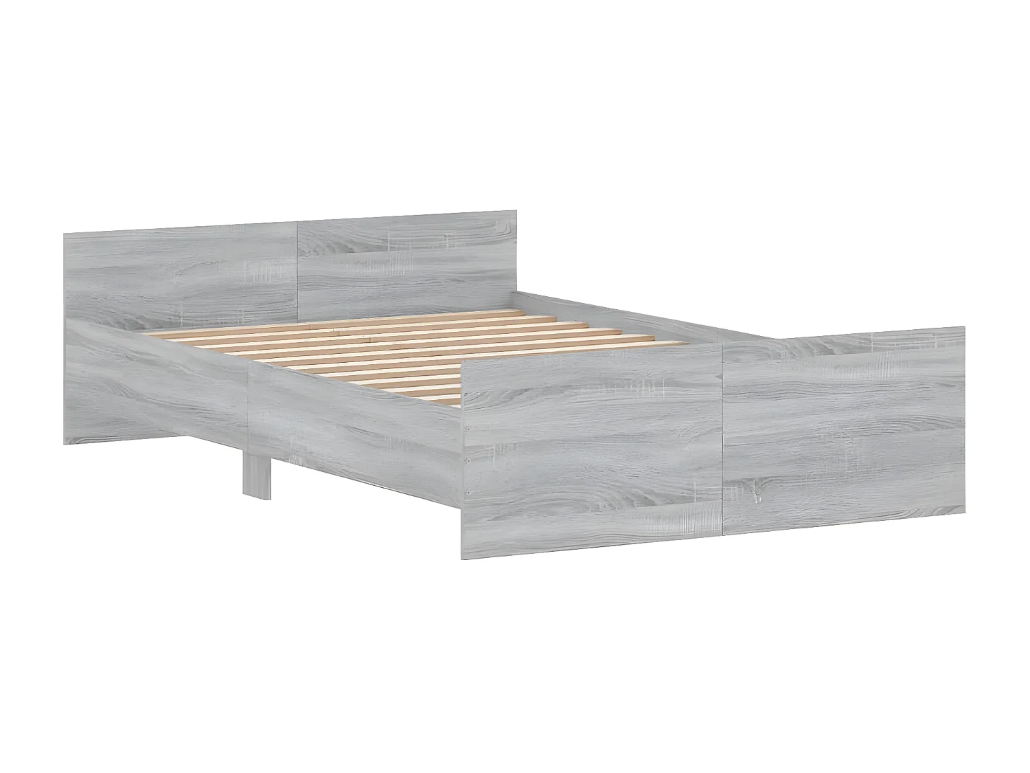 Cadre de lit tête de lit et pied de lit sonoma gris 120x190