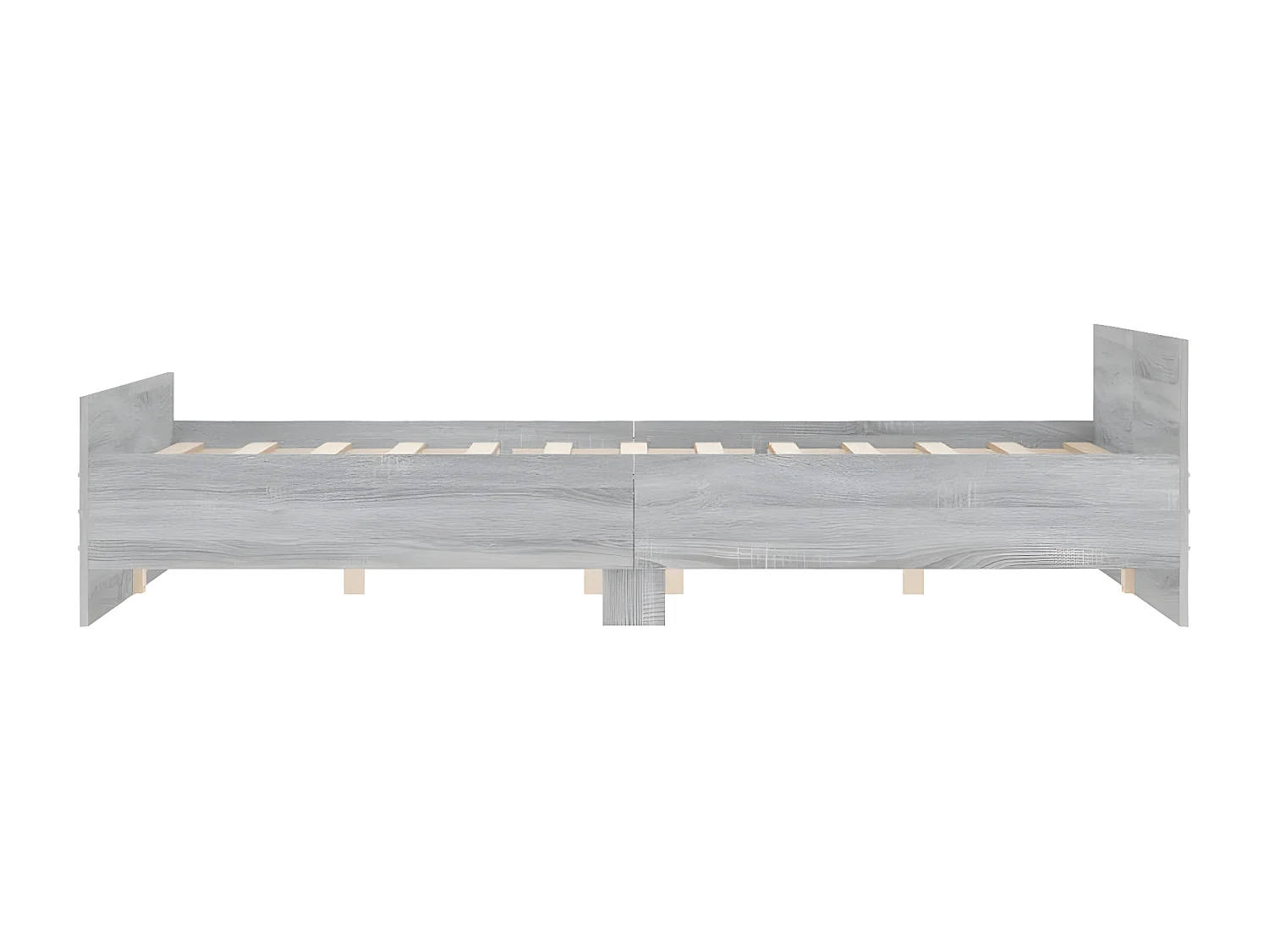 Cadre de lit tête de lit et pied de lit sonoma gris 120x190