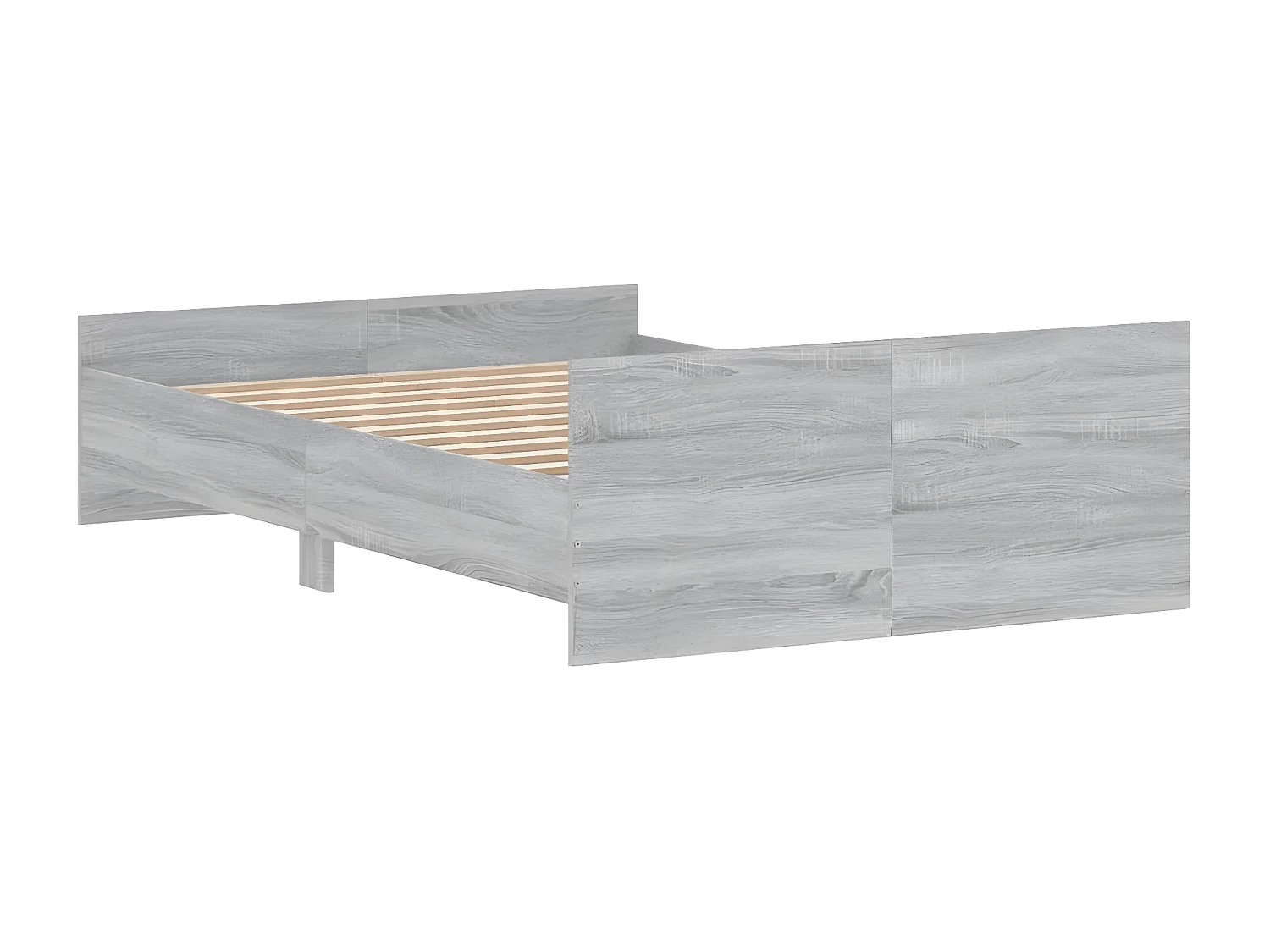 Cadre de lit tête de lit et pied de lit sonoma gris 120x190