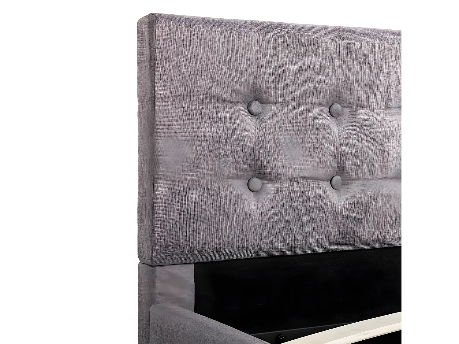 Lit à stockage hydraulique Taupe Tissu 140x200