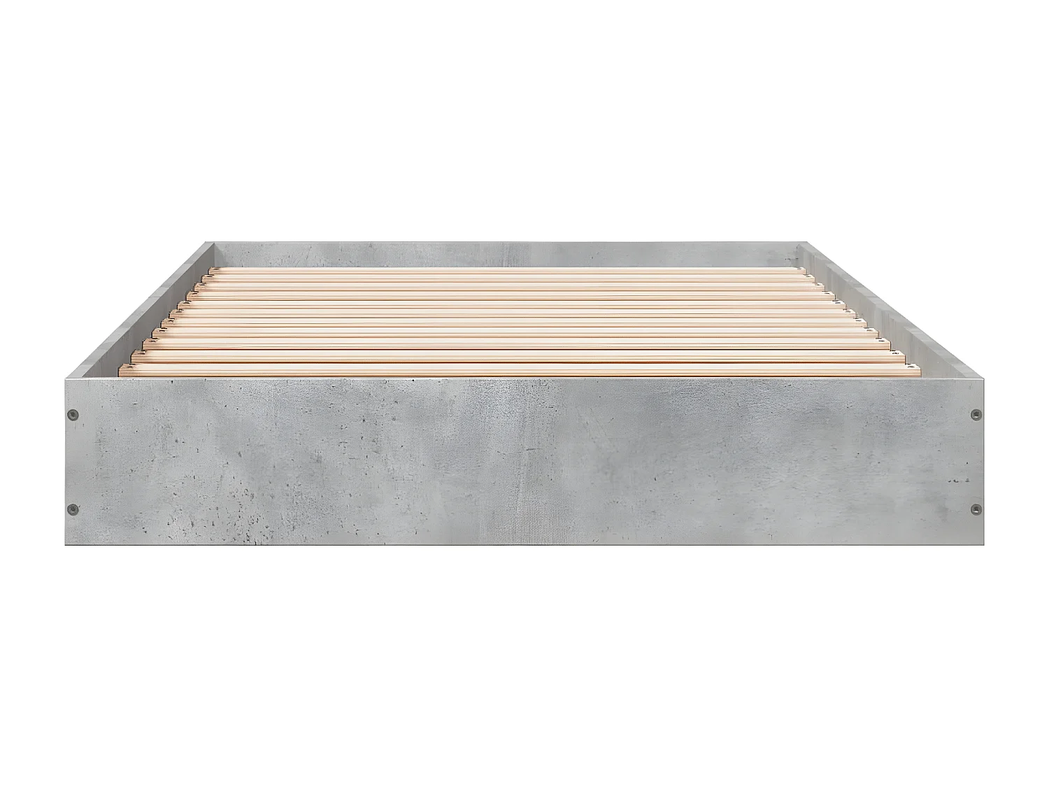 Cadre de lit gris béton 75x190 bois d'ingénierie