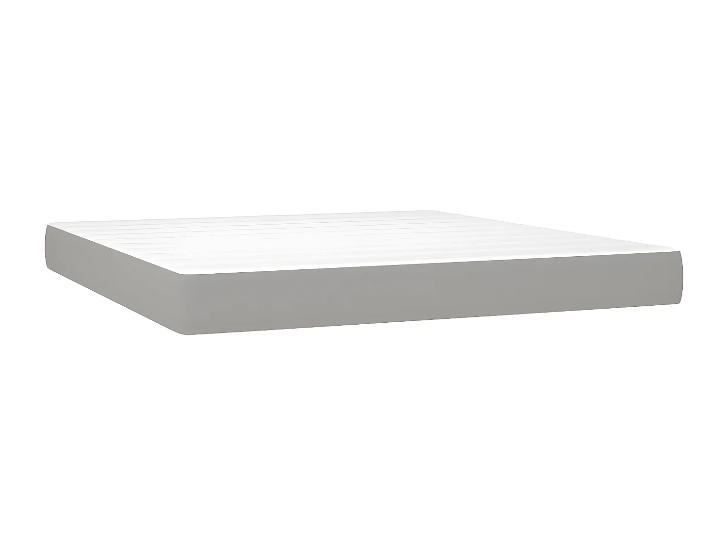 Sommier à lattes de lit avec matelas Gris clair 180x200 Tissu