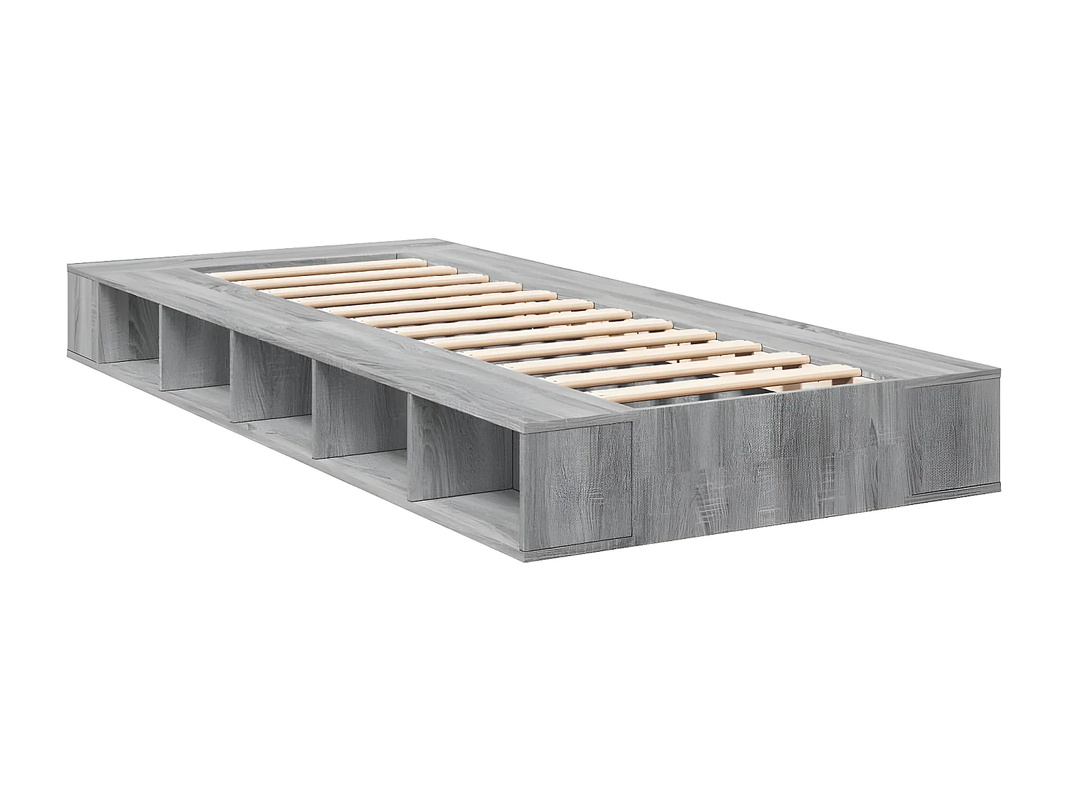 Cadre de lit sonoma gris 90x190 bois d'ingénierie