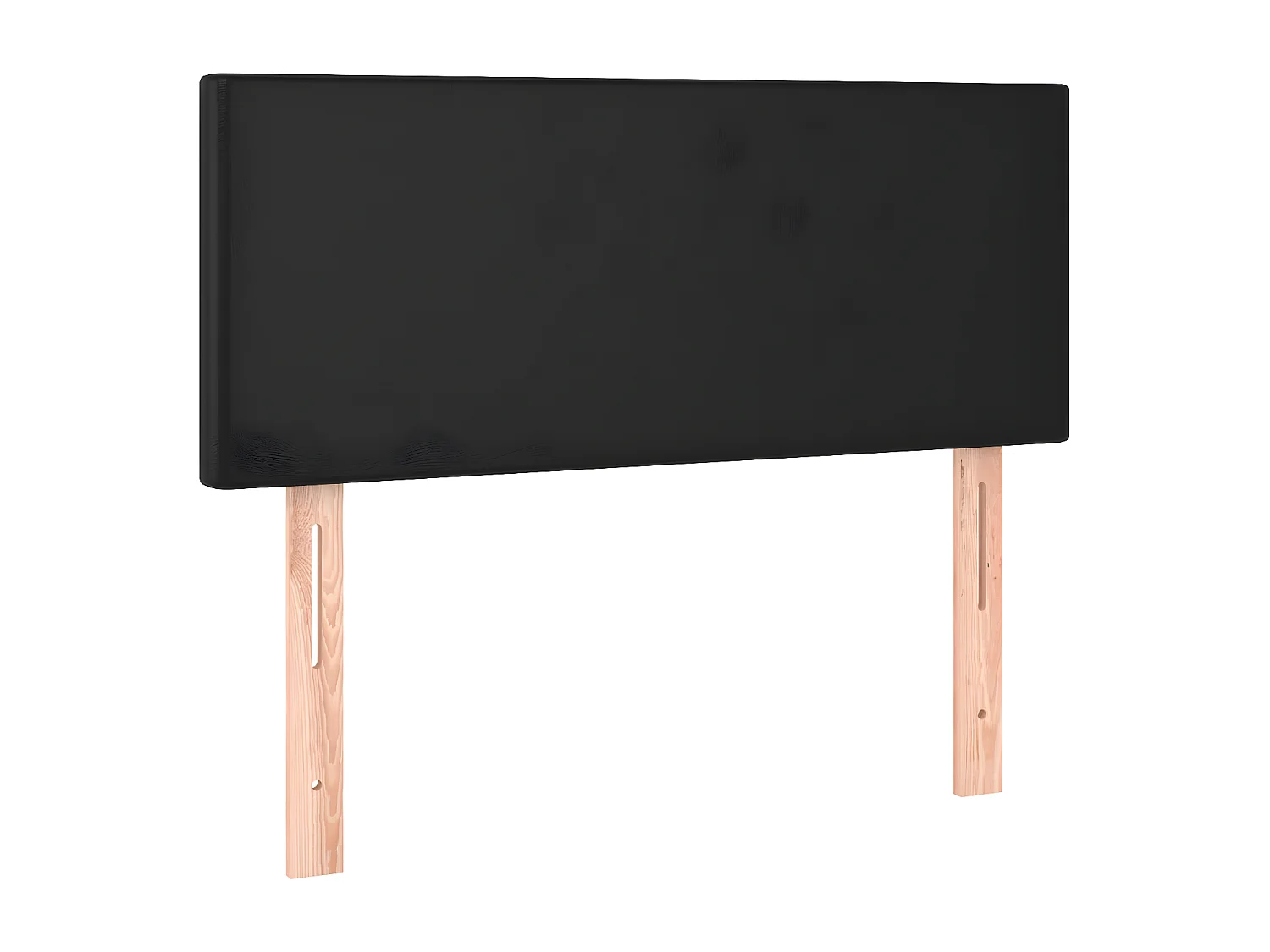 Sommier à lattes de lit avec matelas Noir 100x200 Similicuir