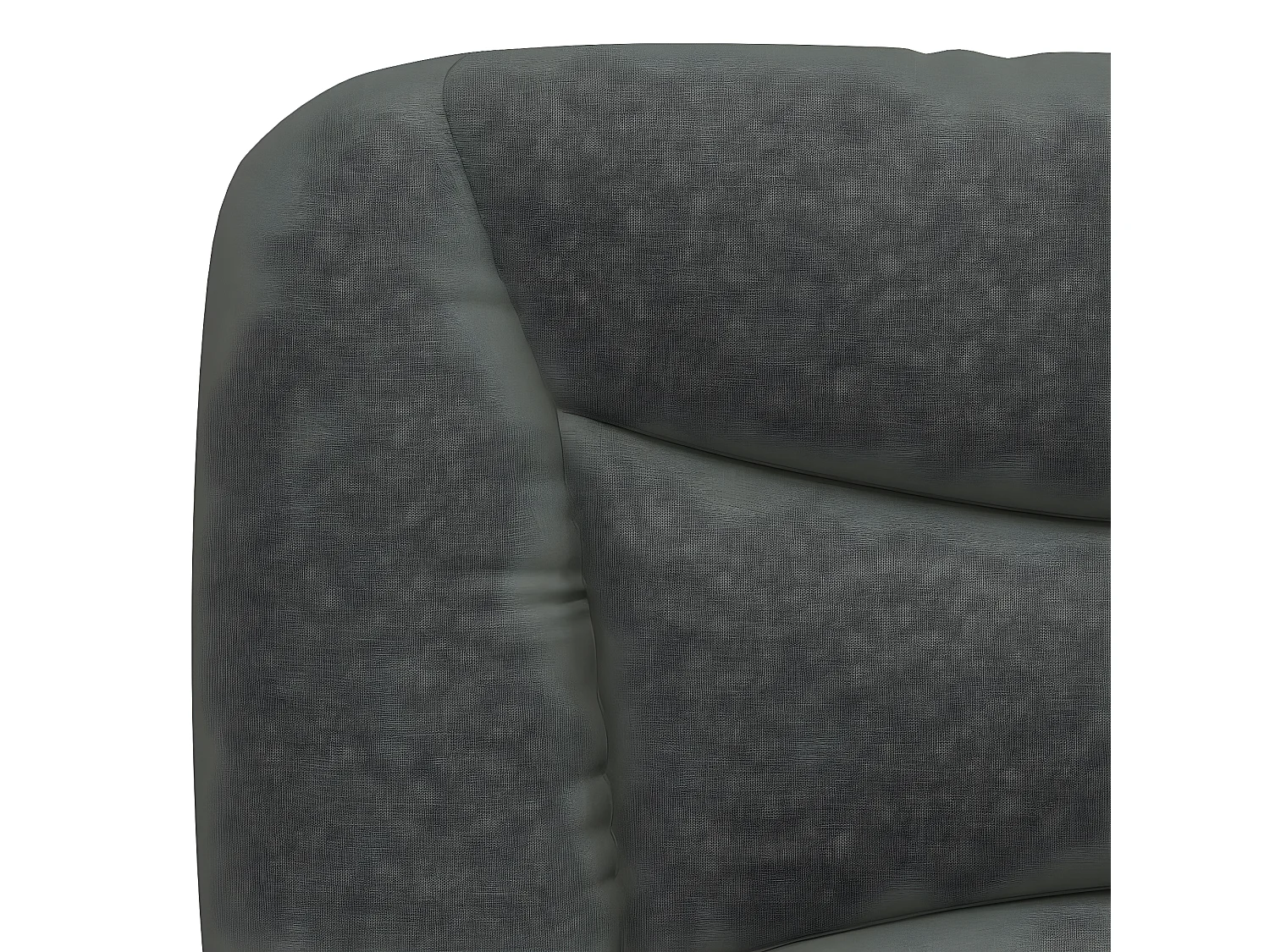 Lit avec matelas gris foncé 140x200 tissu