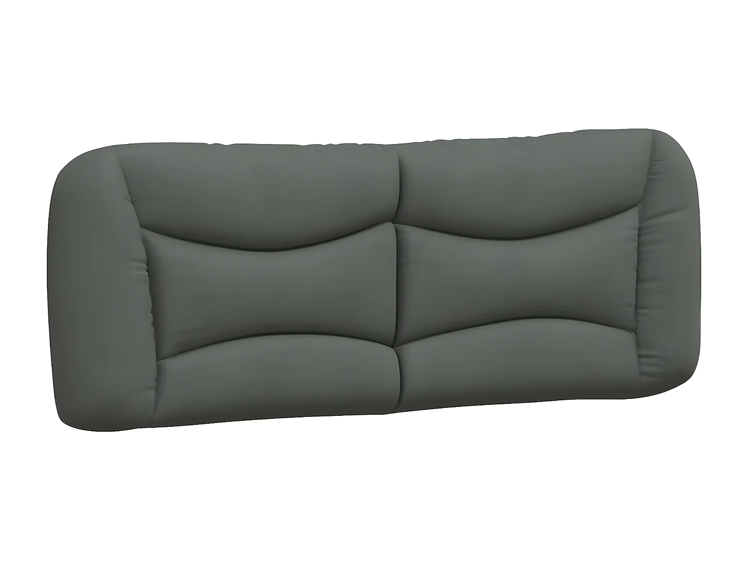 Lit avec matelas gris foncé 140x200 tissu